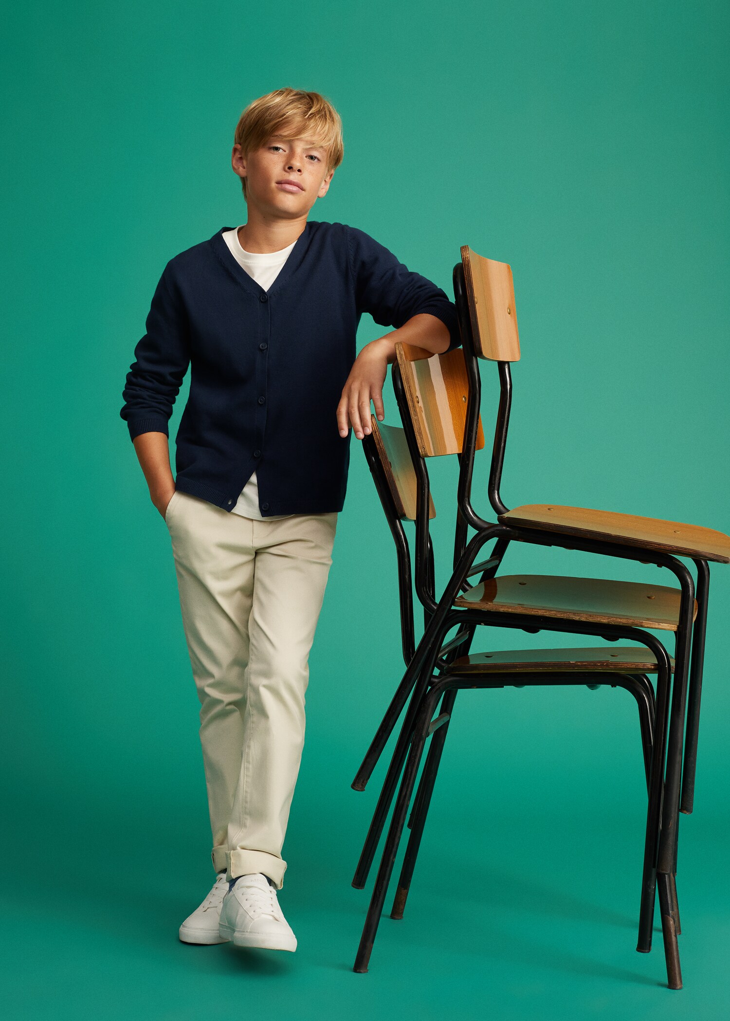 Cotton-blend cardigan - Medium plane