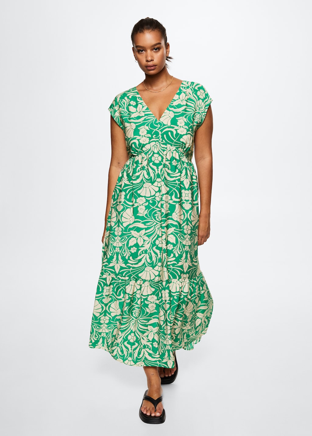 Flowy flower printed dress