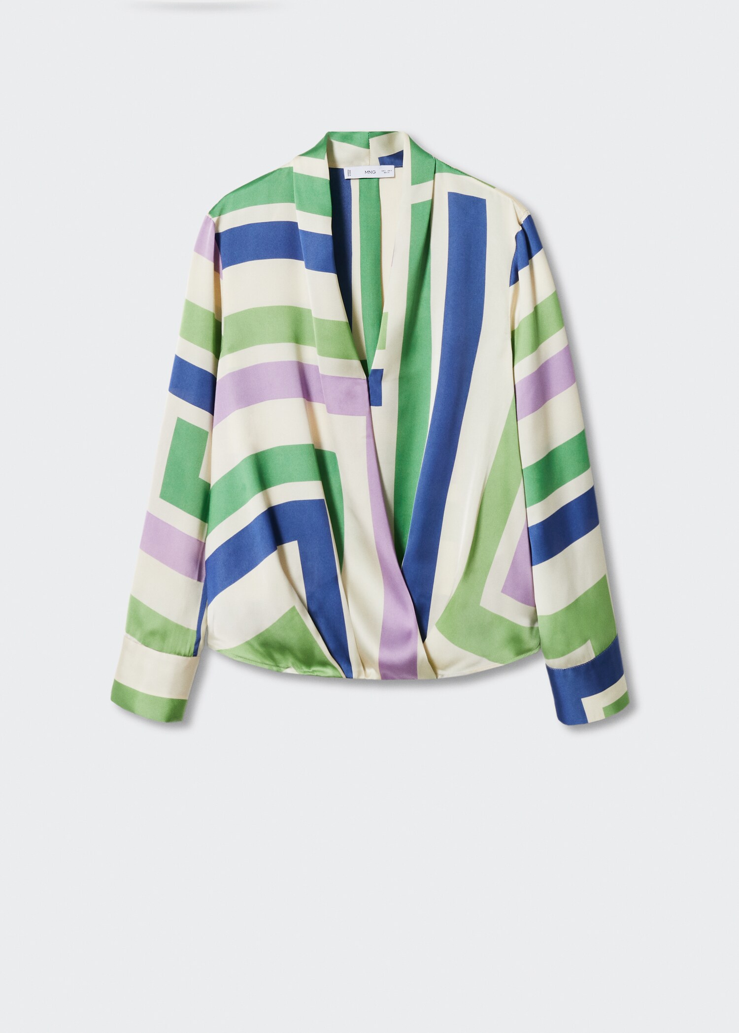 Striped wrap blouse - Article without model