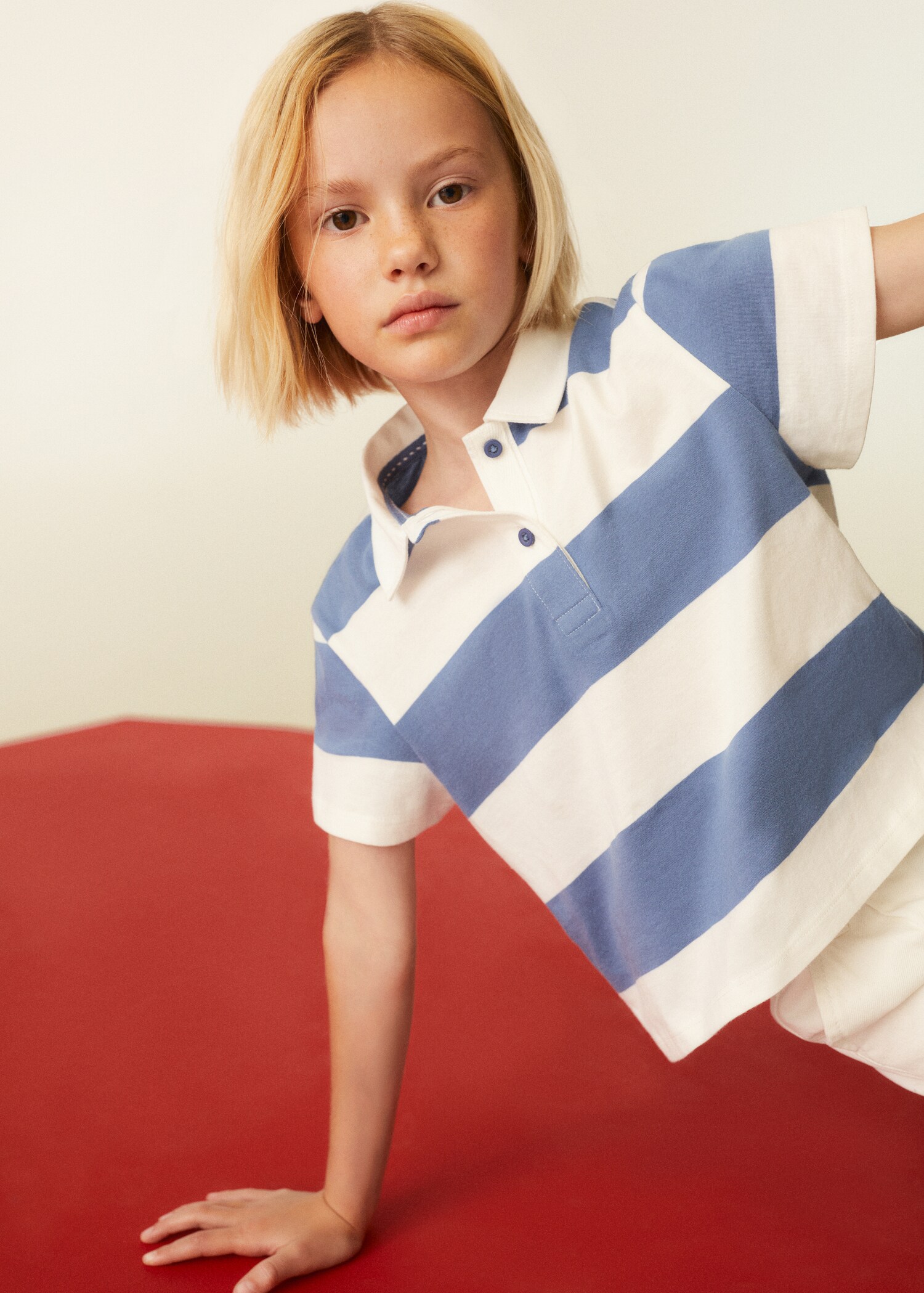Striped cotton polo shirt - Details of the article 5