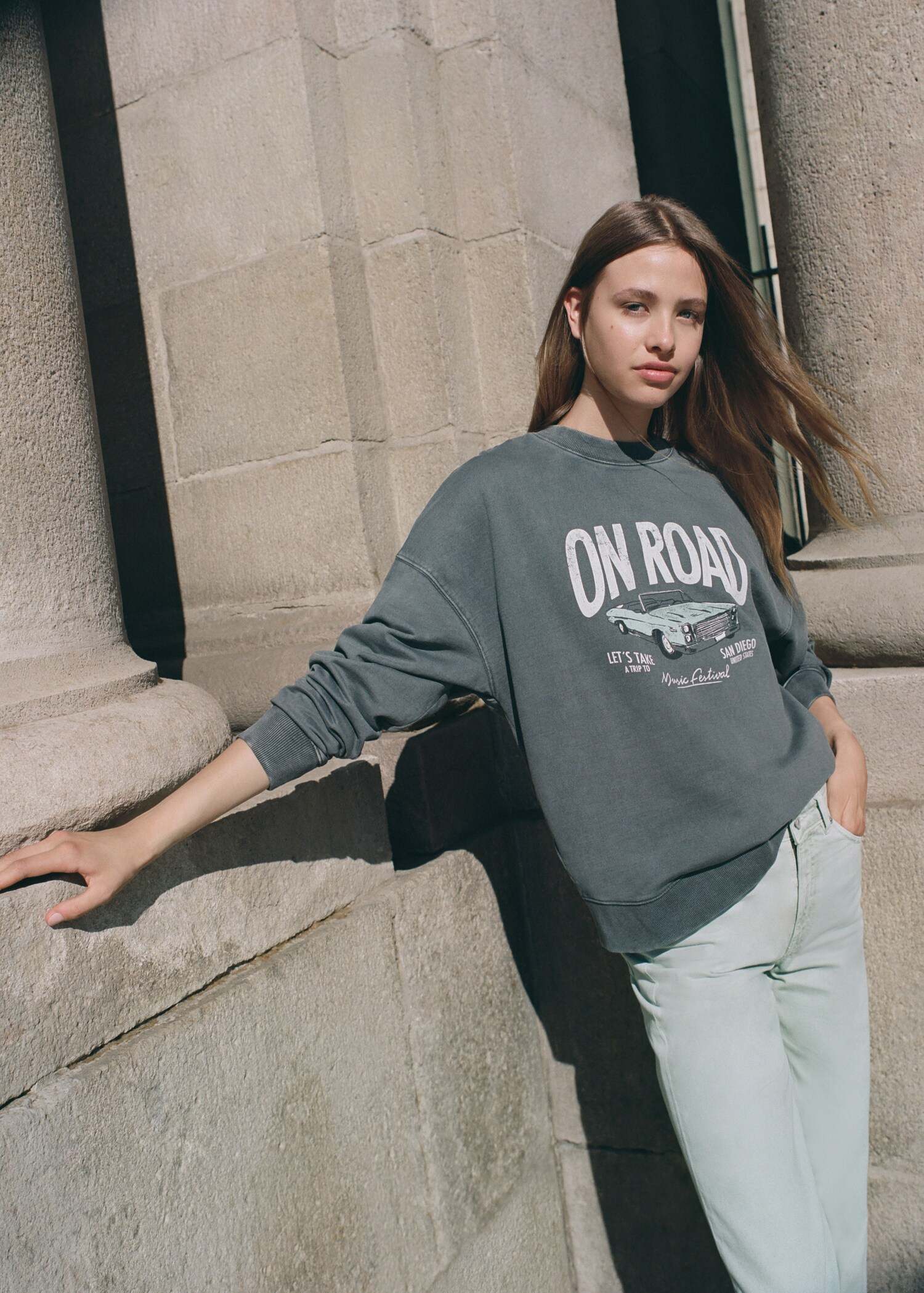 Printed cotton sweatshirt - Details of the article 5