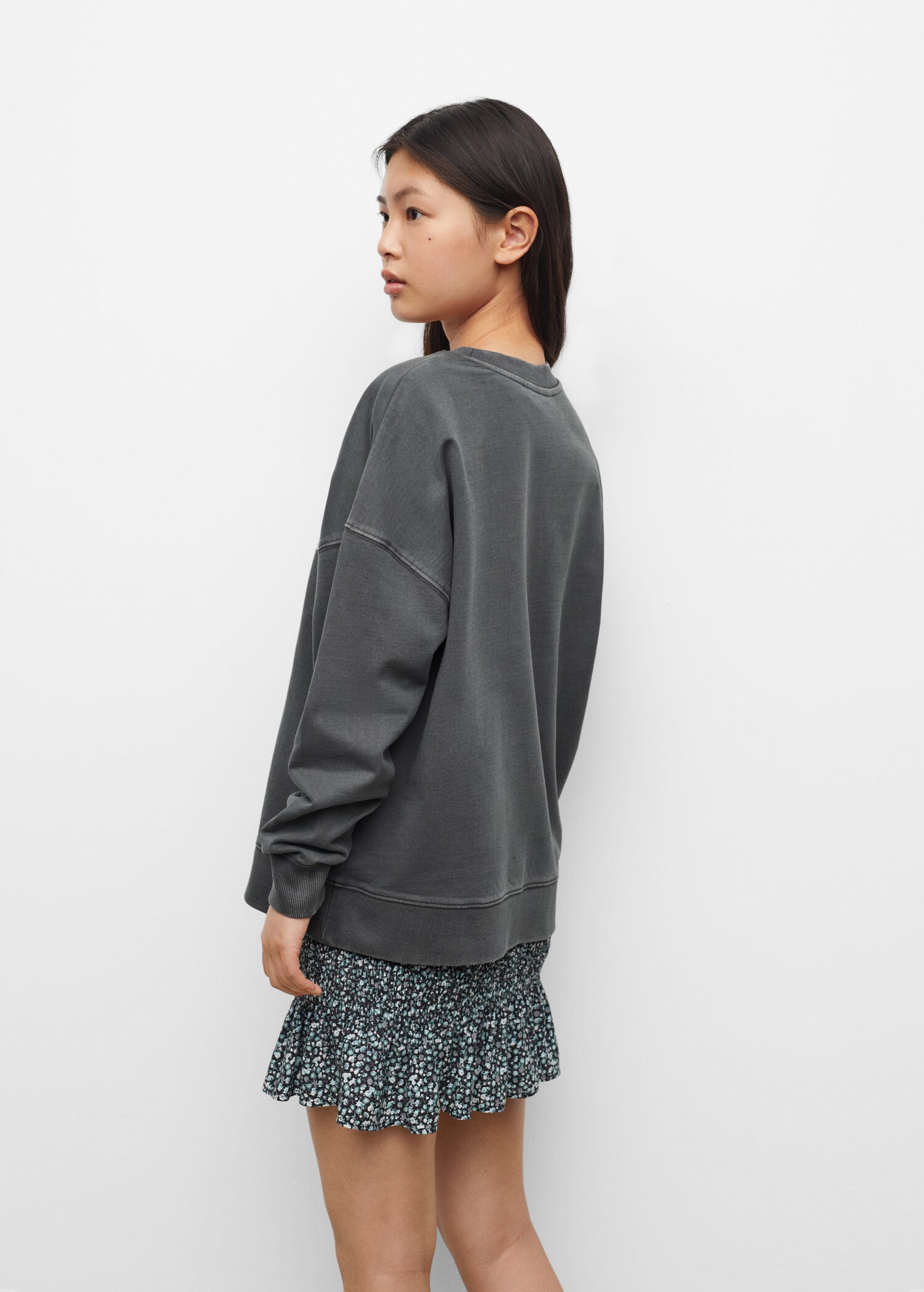 Printed cotton sweatshirt - Reverse of the article