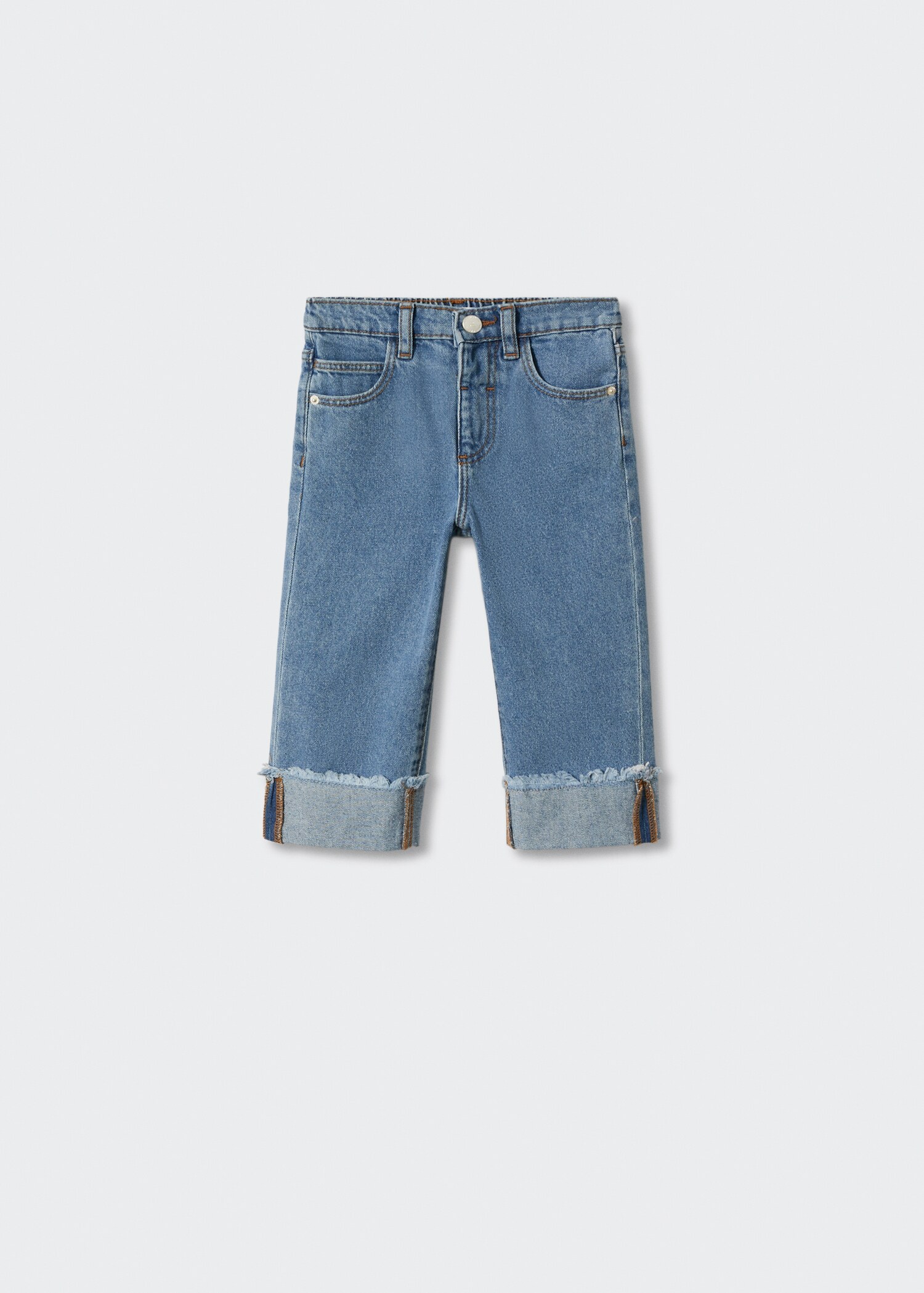Turned-up straight jeans - Article without model