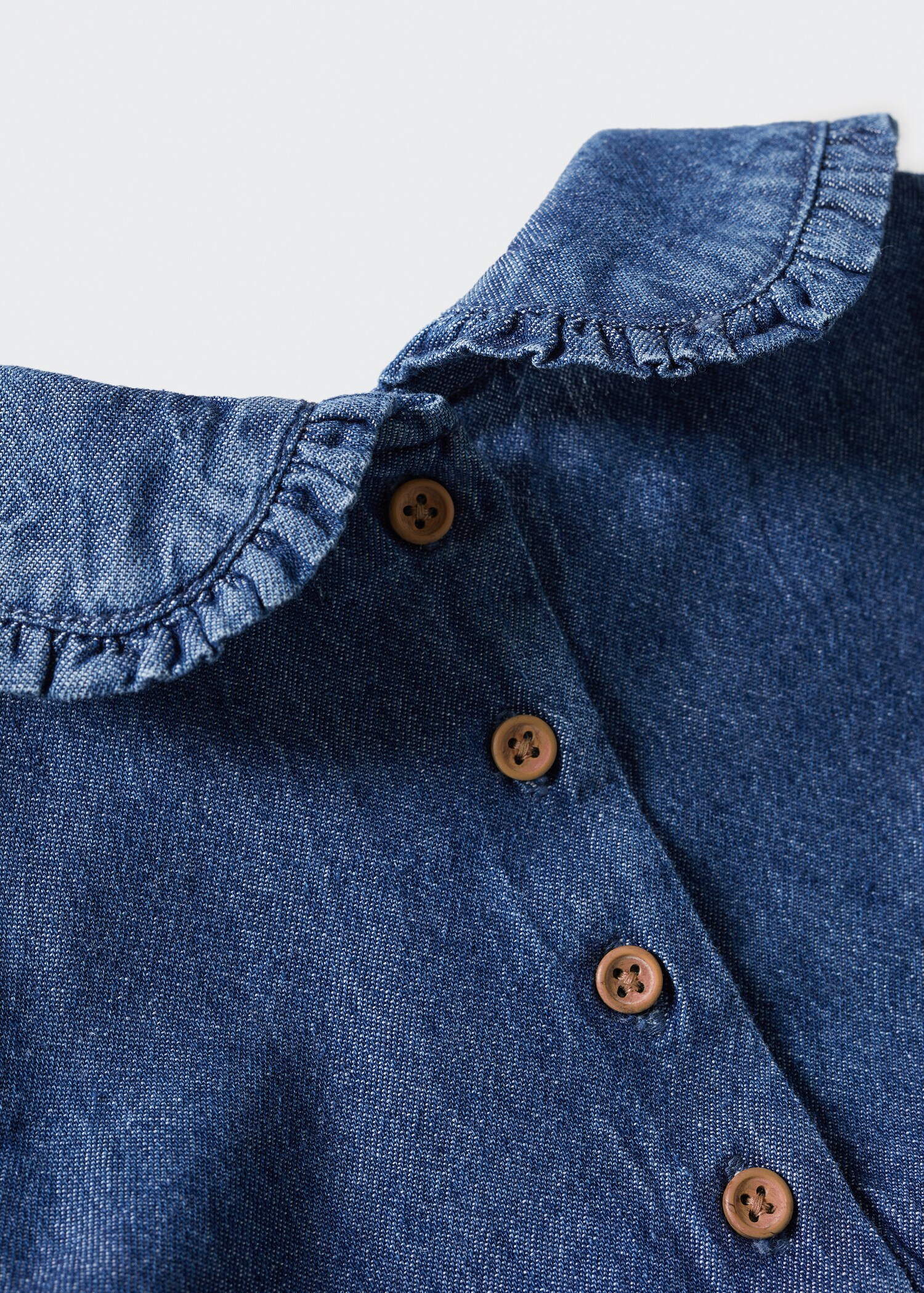 Vestido denim cuello babydoll - Detalle del artículo 8