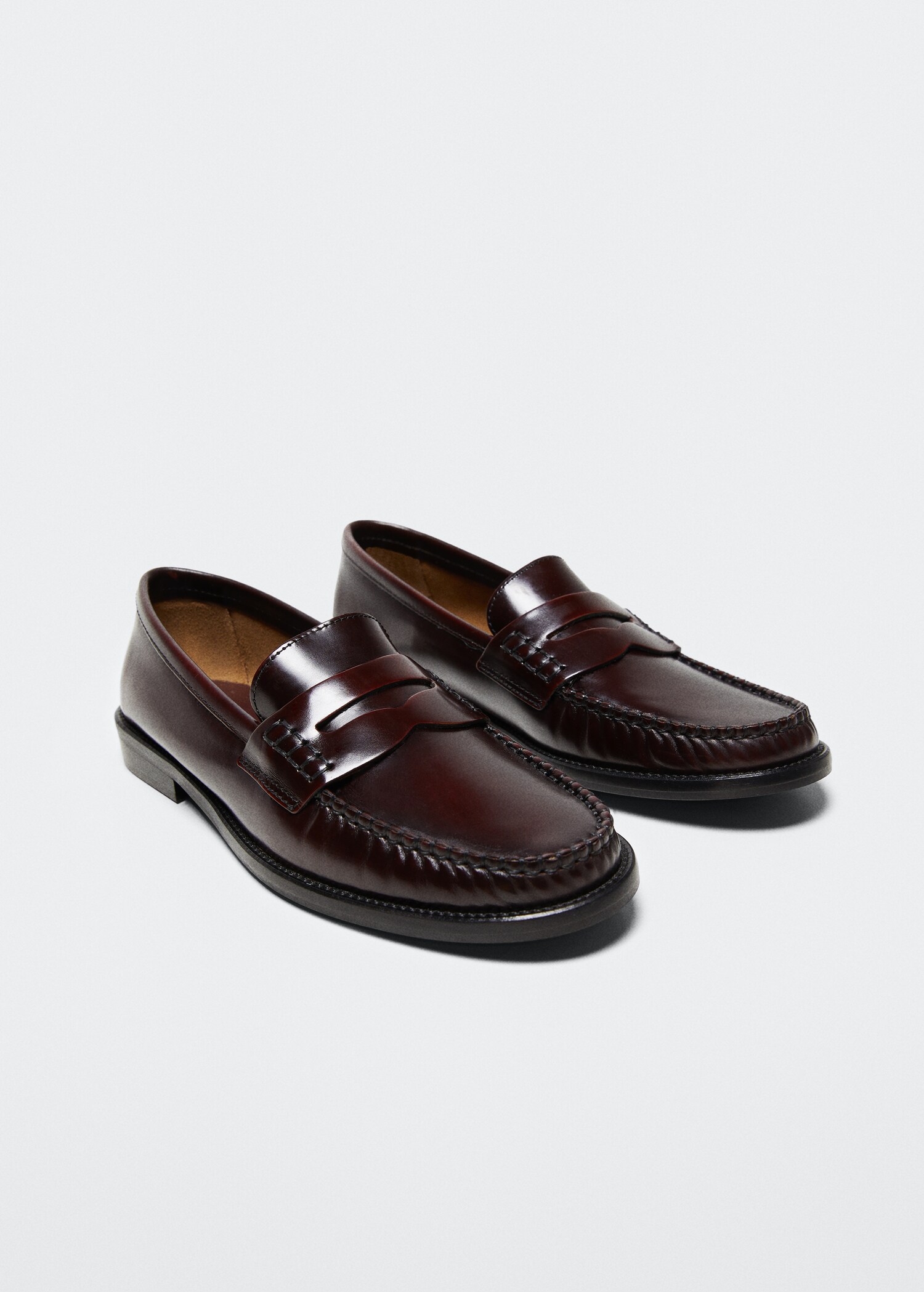 Leather penny loafers - Medium plane