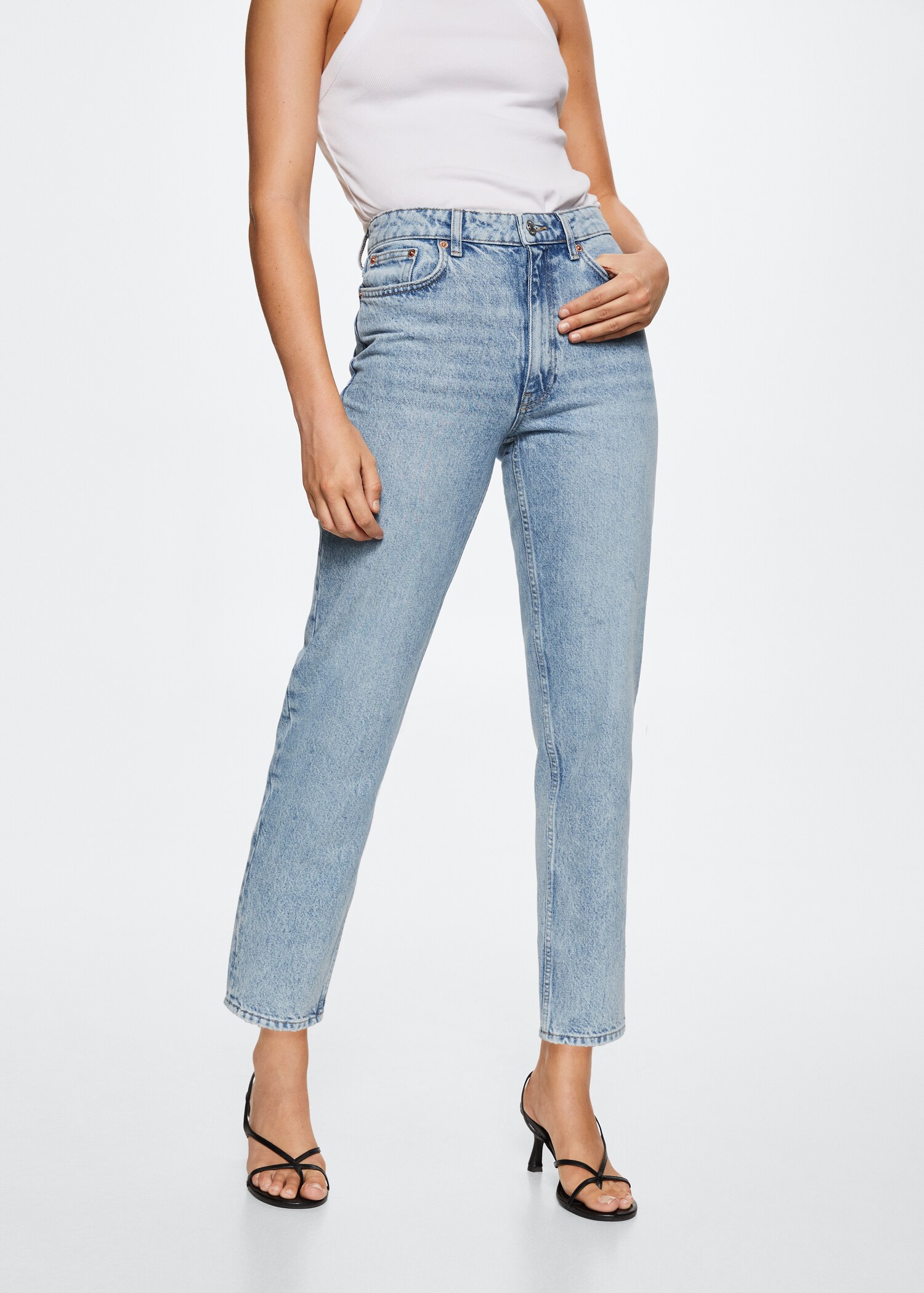 Mom high-waist jeans - Medium plane