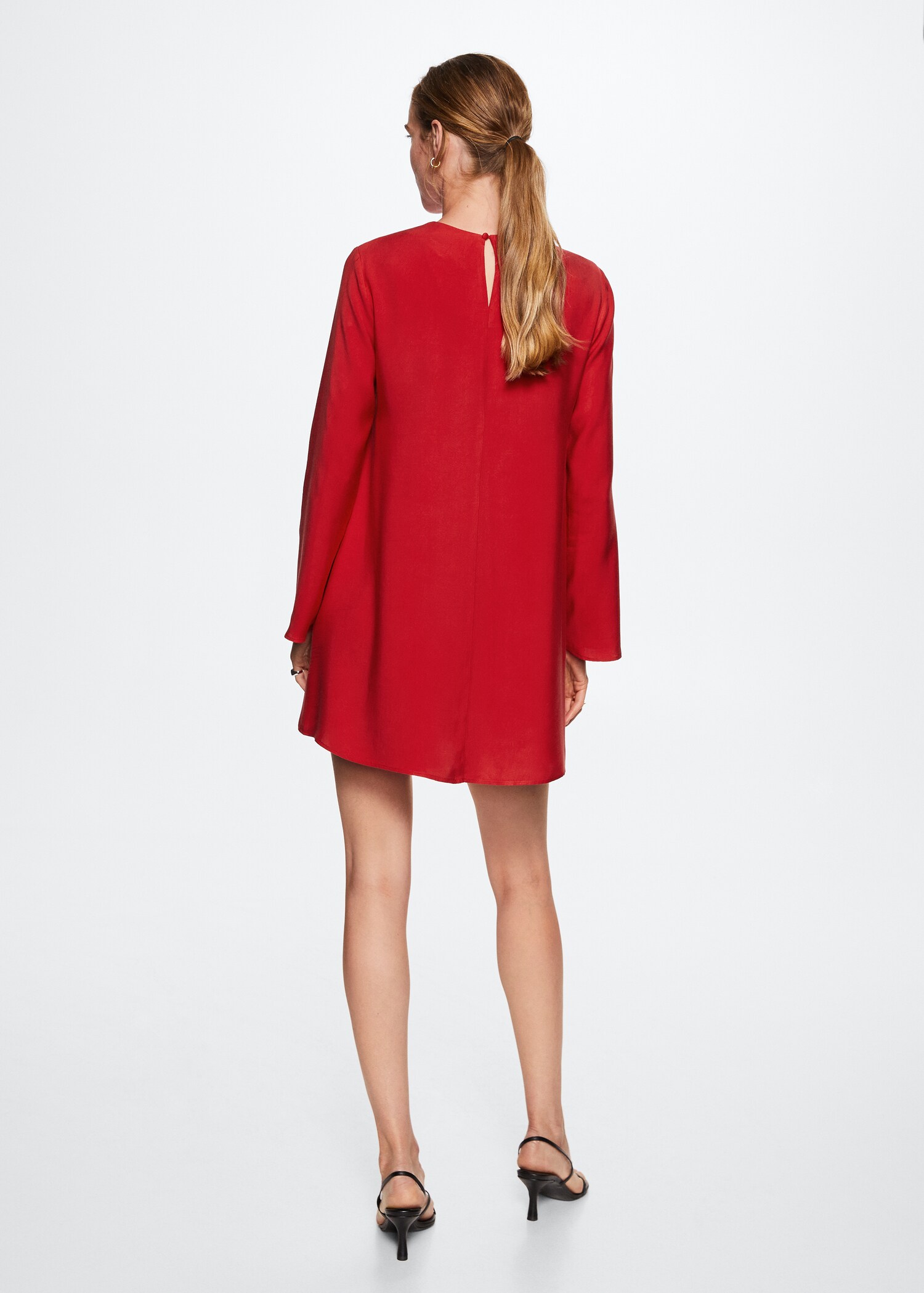 Vestido satinado - Reverso del artículo