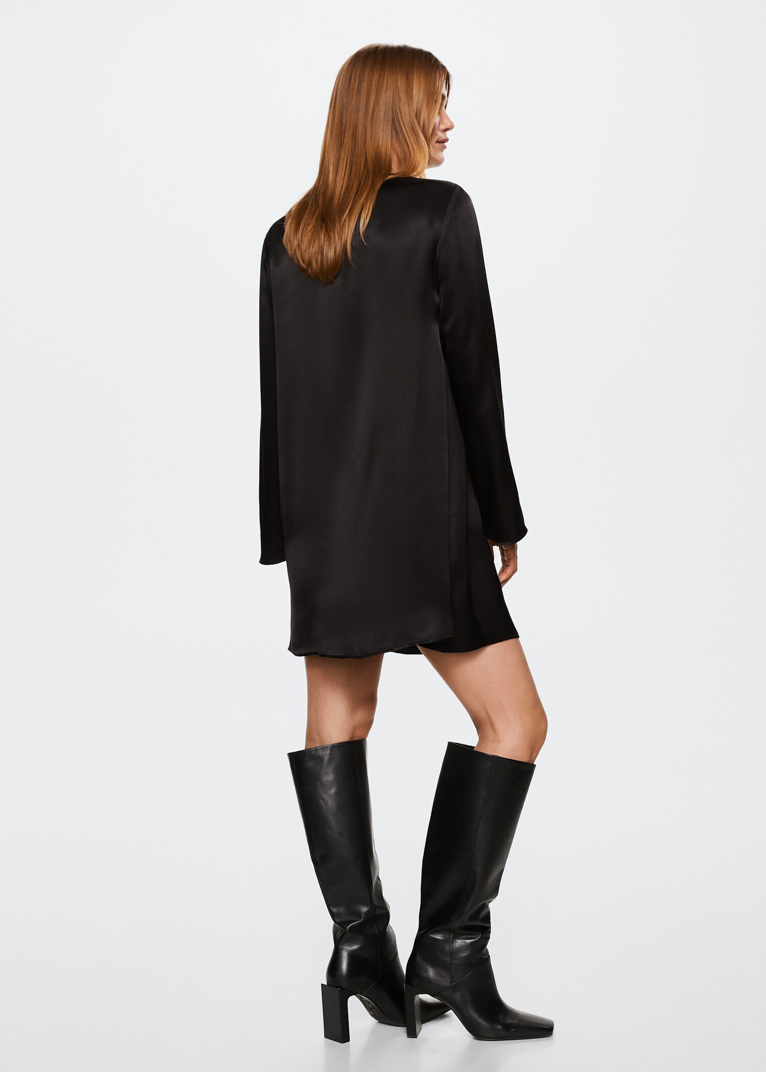 Vestido satinado - Reverso del artículo