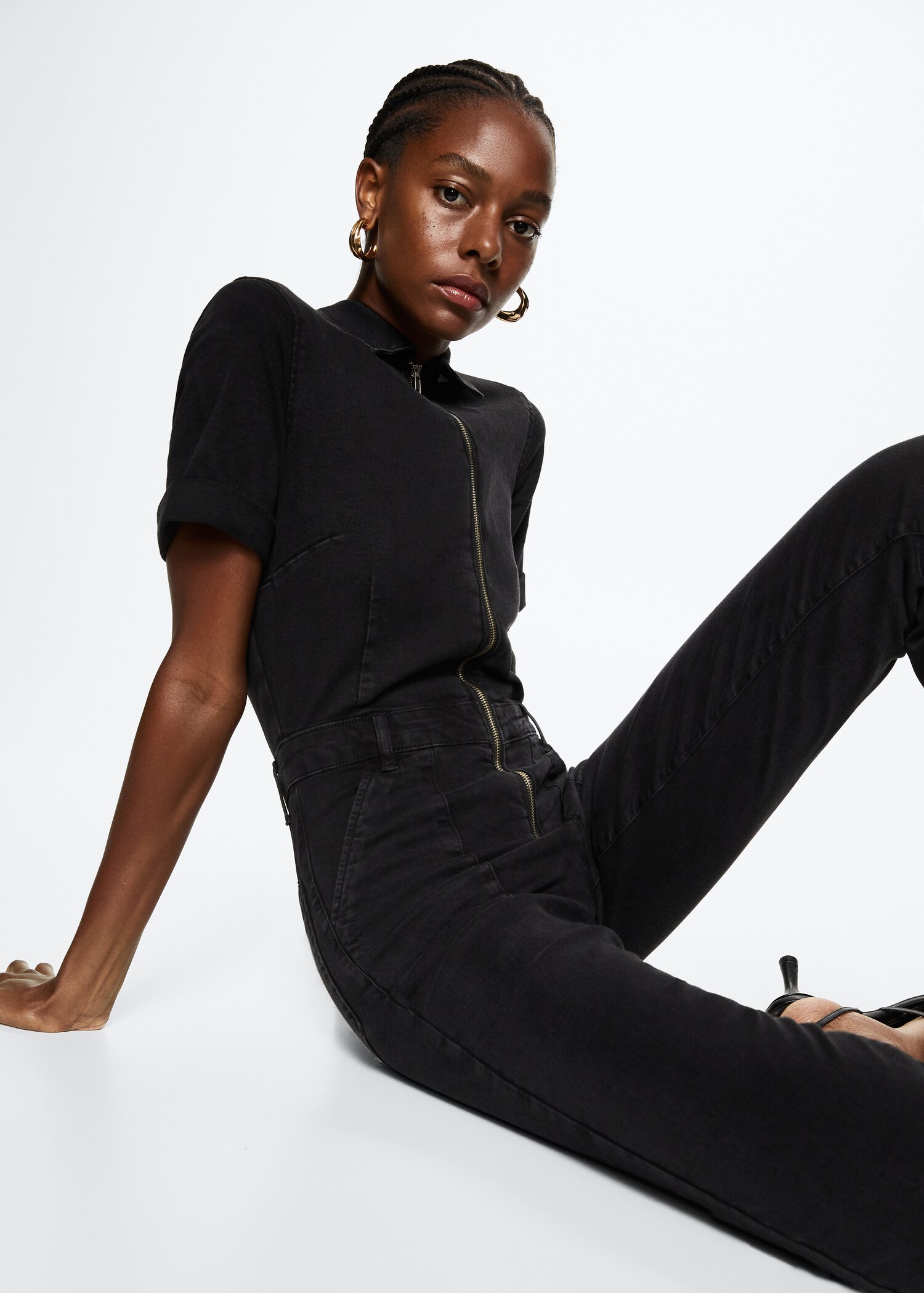 Long denim jumpsuit Women MANGO Niger