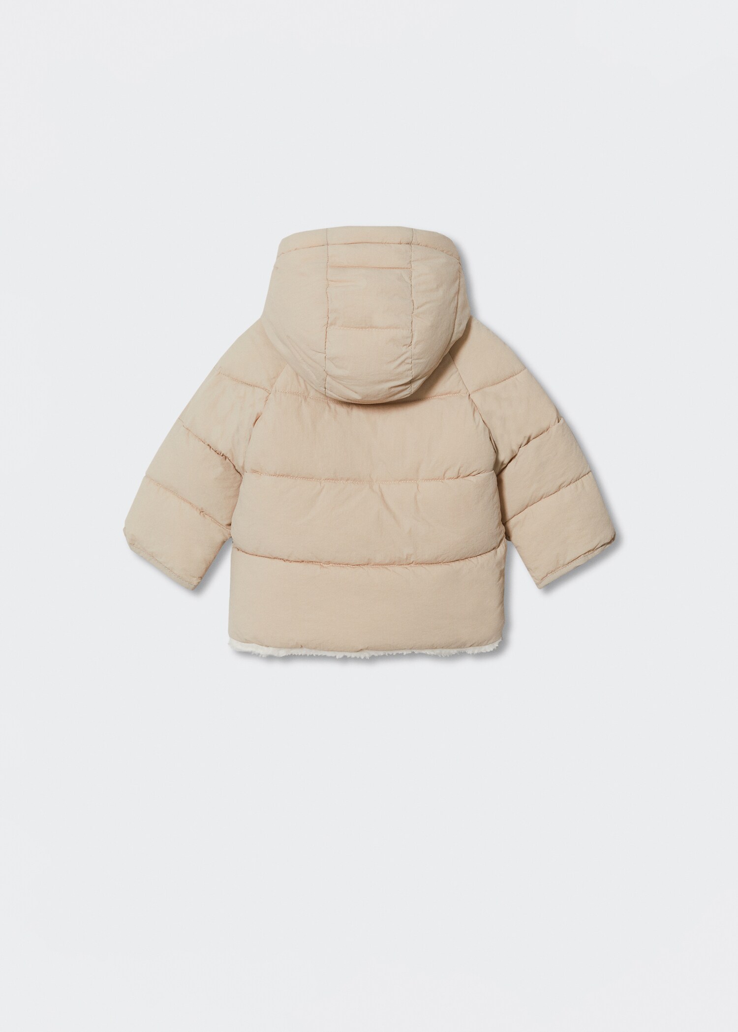 Padded anorak with shearling lining - Reverse of the article