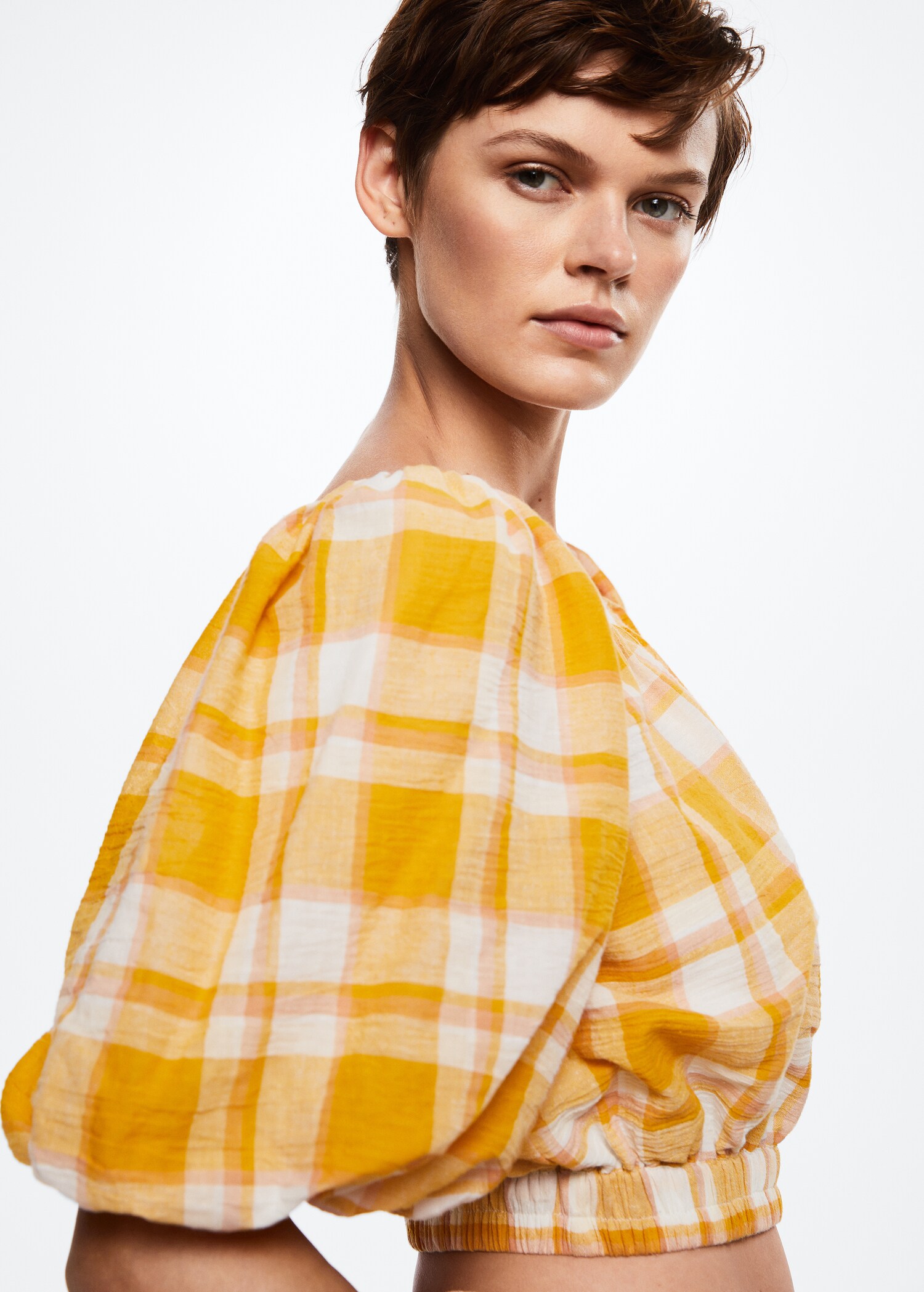 Blouse à carreaux coton - Détail de l'article 1
