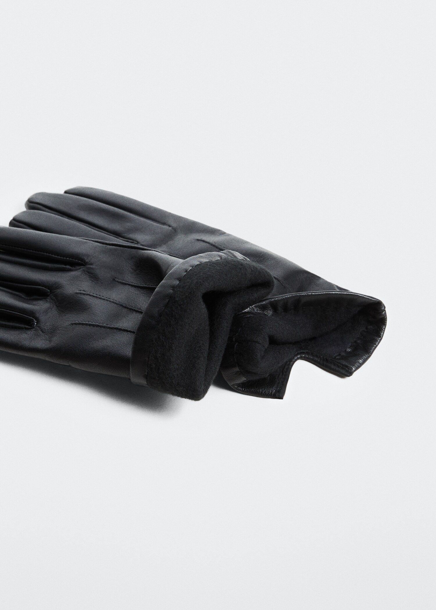 Guantes piel interior borreguito - Plano medio