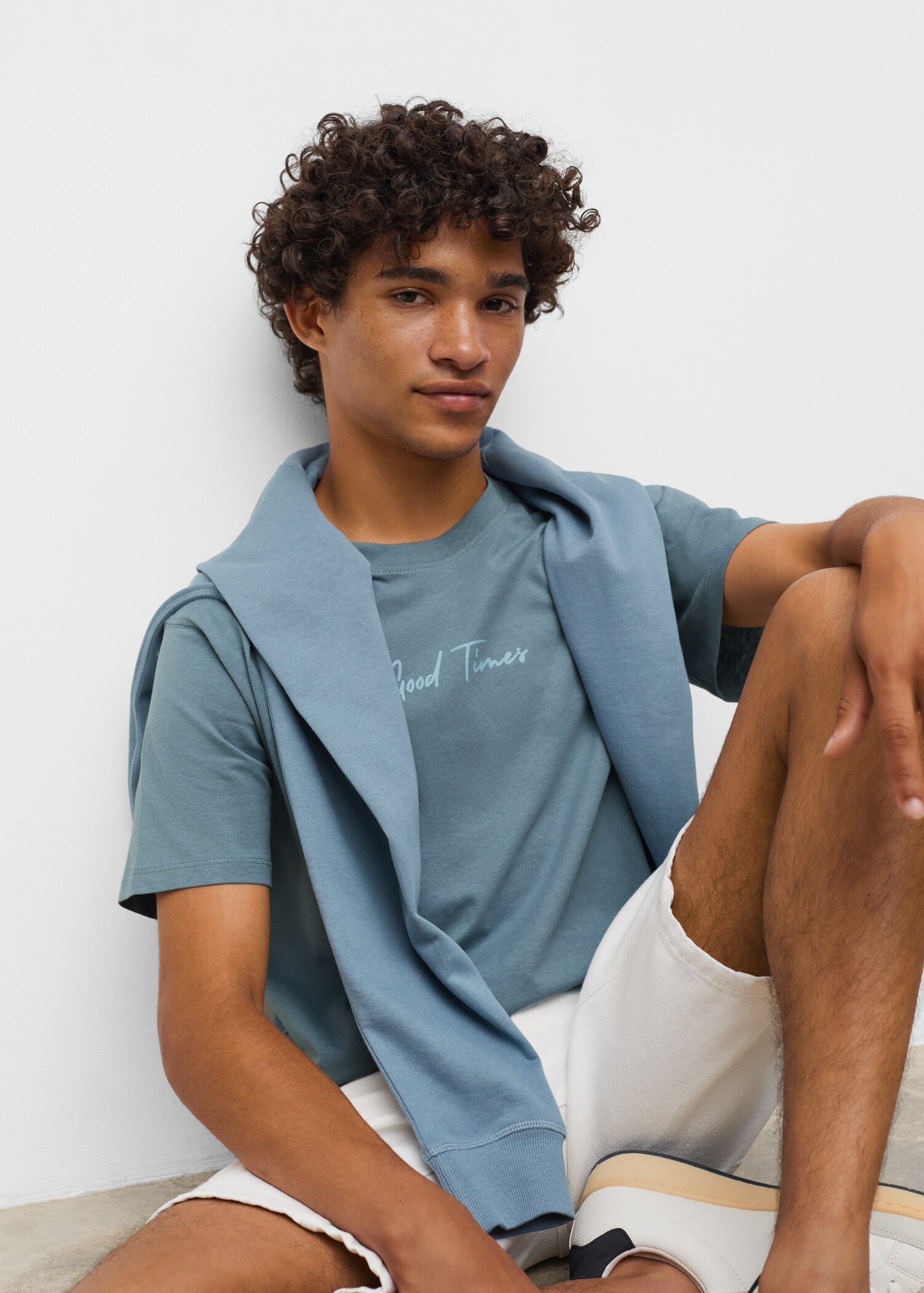 Camiseta algodón mensaje - Plano medio