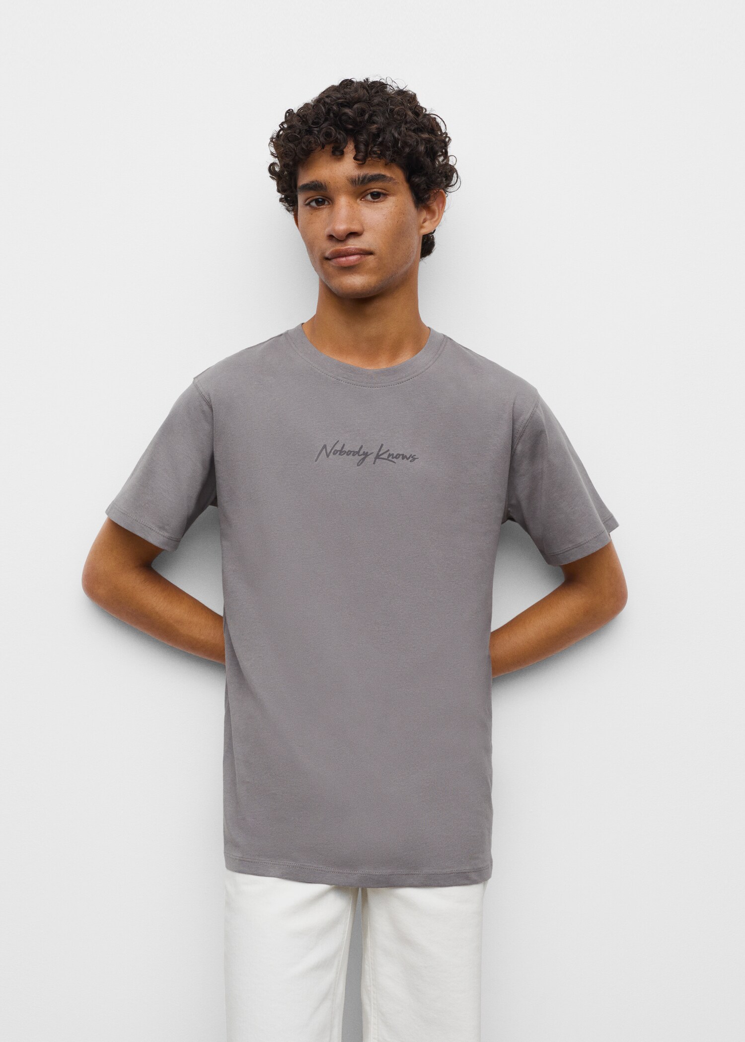 Camiseta algodón mensaje - Plano medio