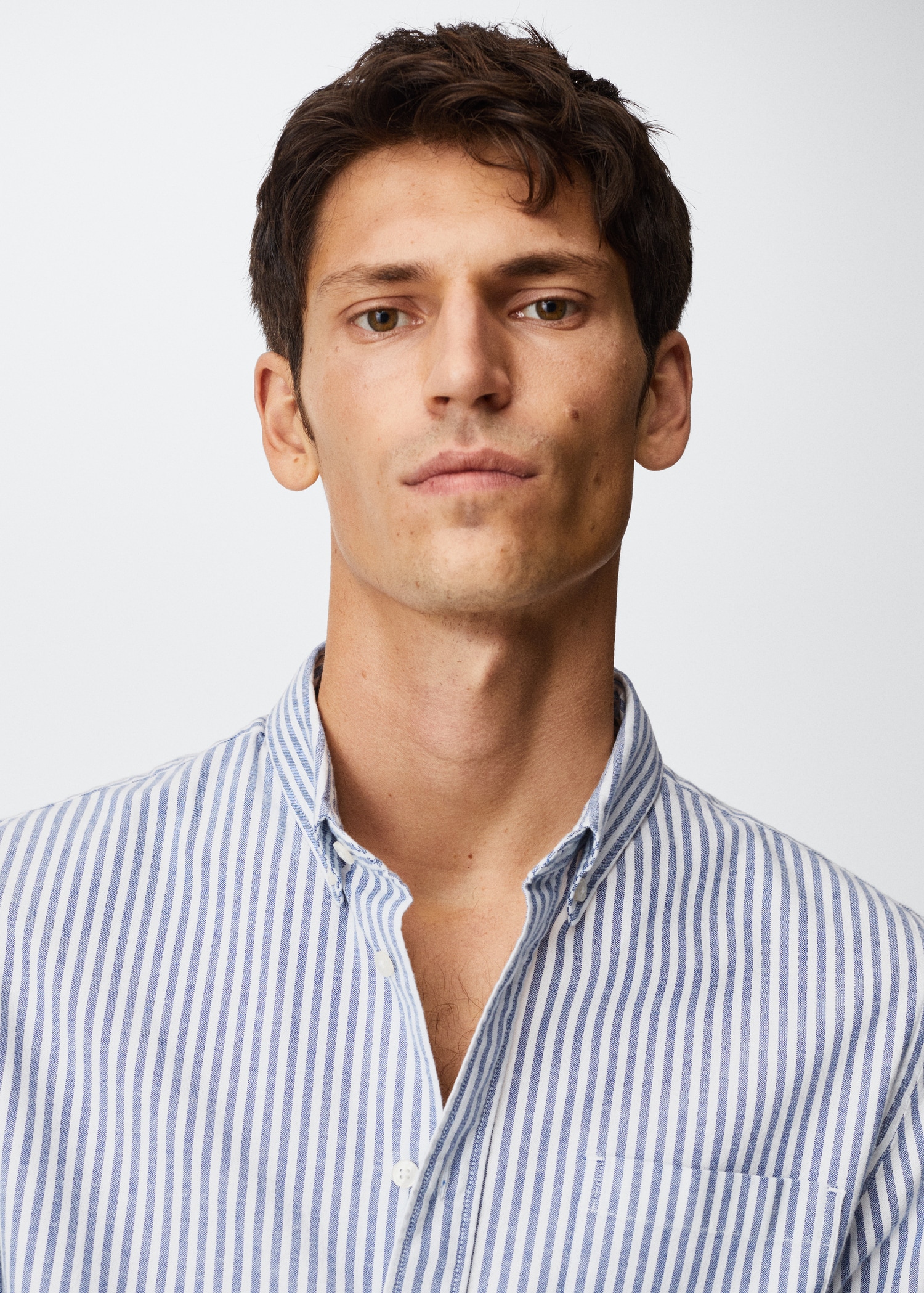 Regular-fit cotton striped shirt - Details of the article 1