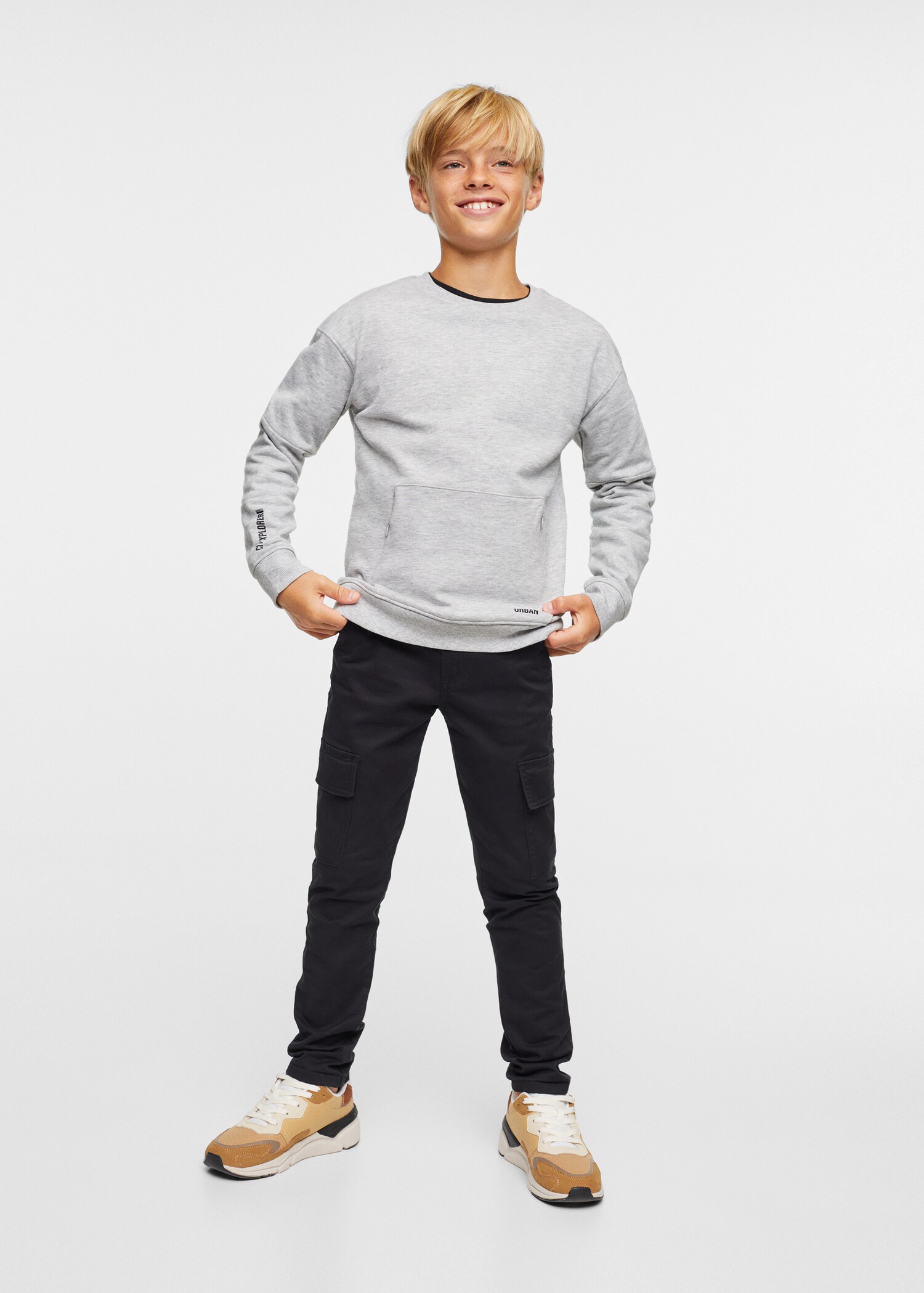 Pocket cotton sweatshirt - Medium plane