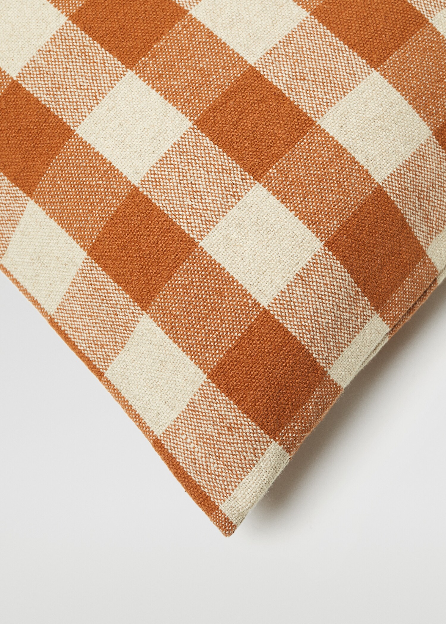 Stripes linen and cotton cushion case 45x45cm - Details of the article 4