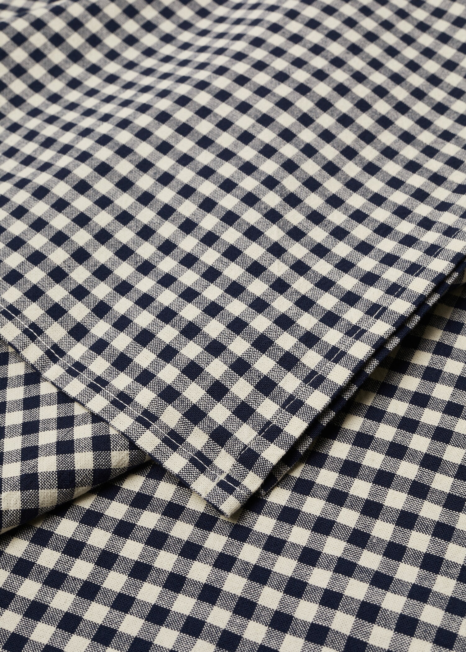 Katoenen tafellaken met vichyruit 150x150 cm - Middenvlak