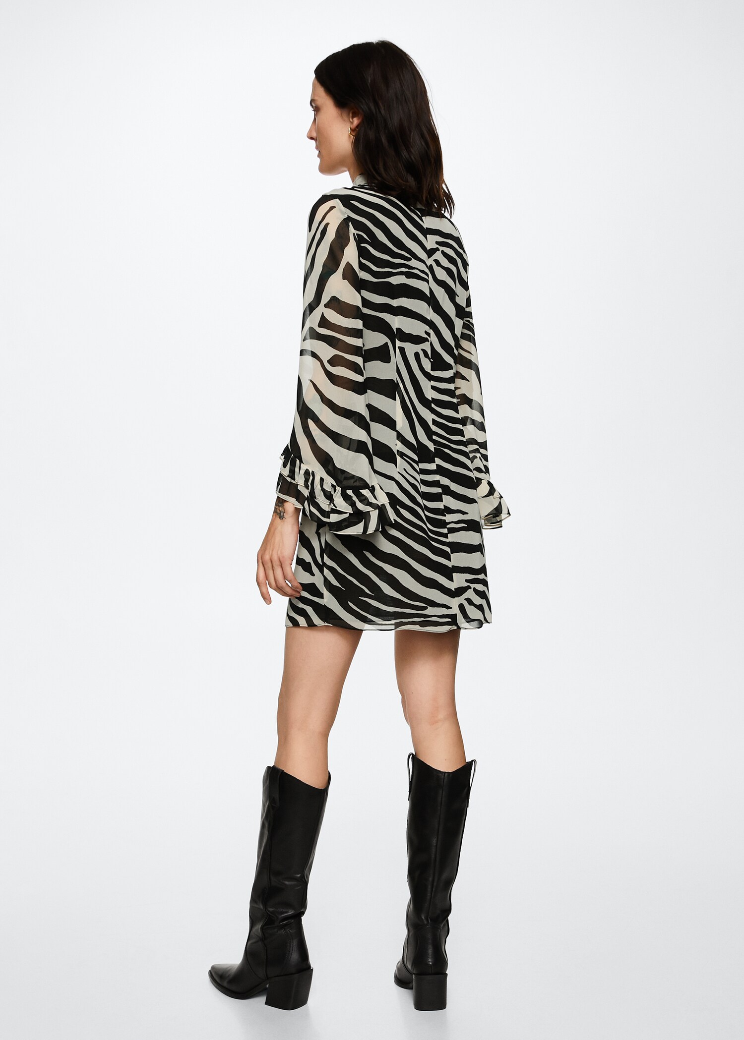 Vestido animal print - Reverso del artículo