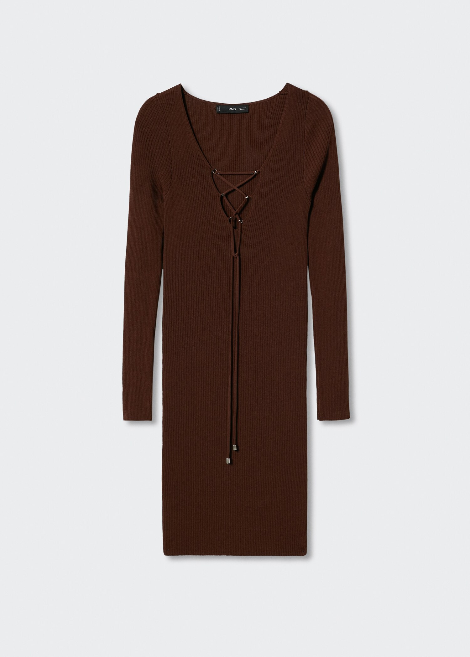 Knitted dress with drawstring - Article without model