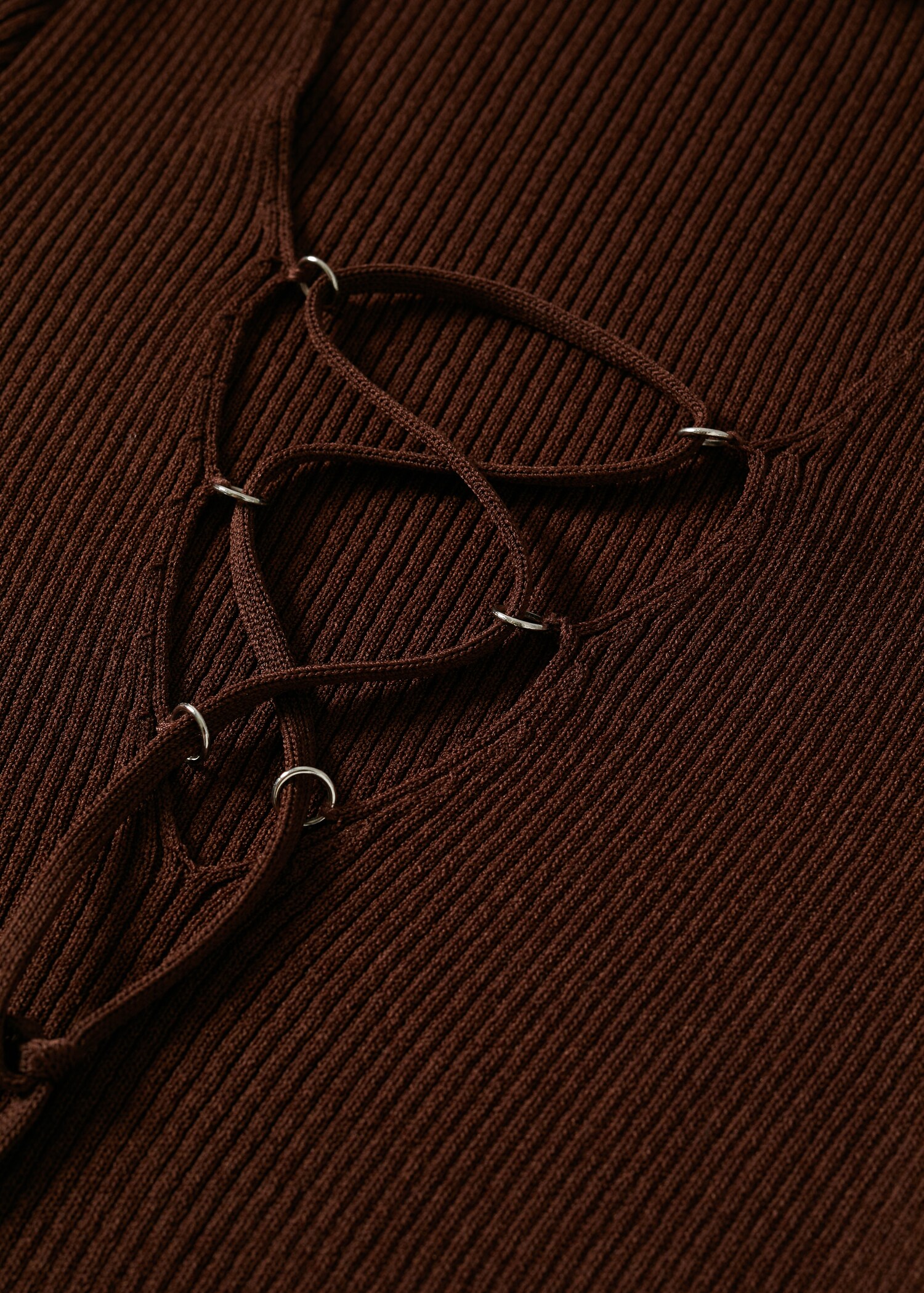 Knitted dress with drawstring - Details of the article 8