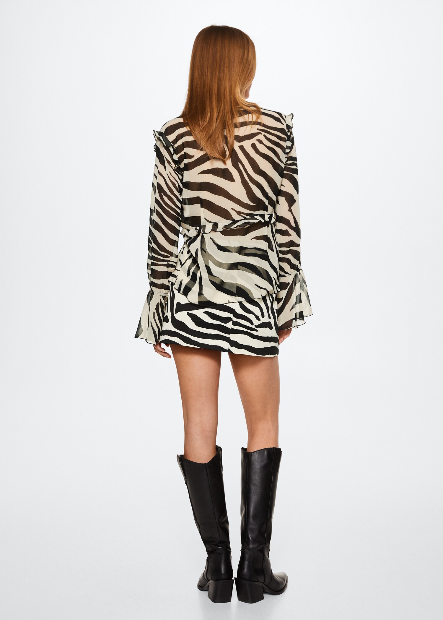 Animal print mini-skirt - Reverse of the article