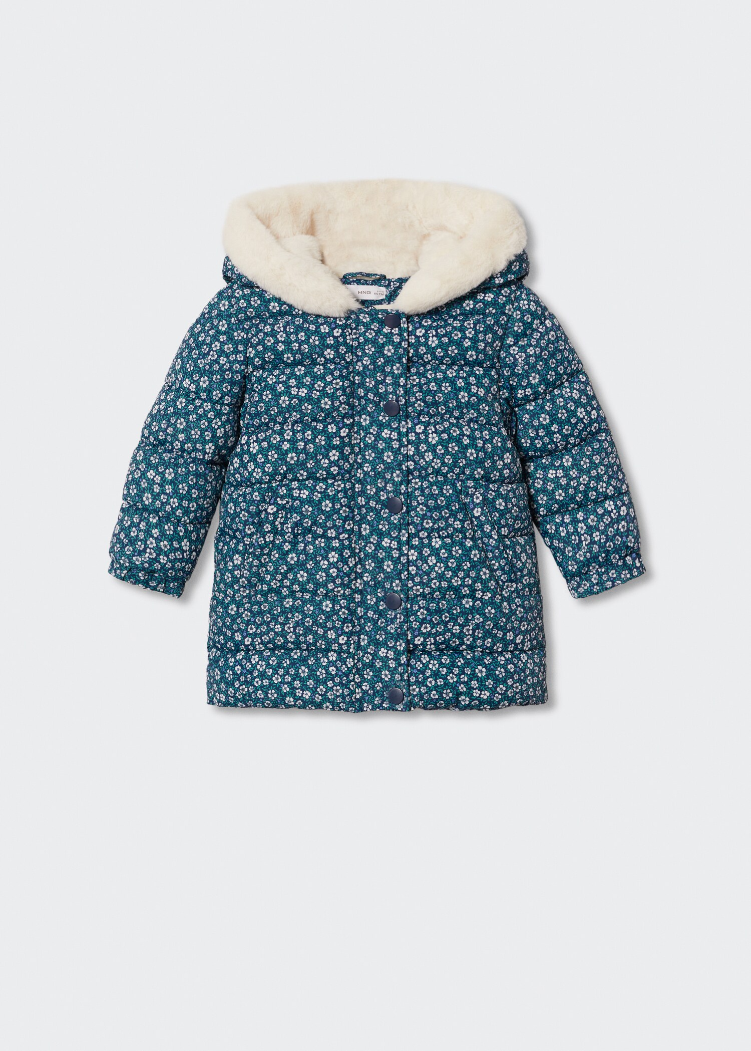 Faux-fur quilted coat - Article without model