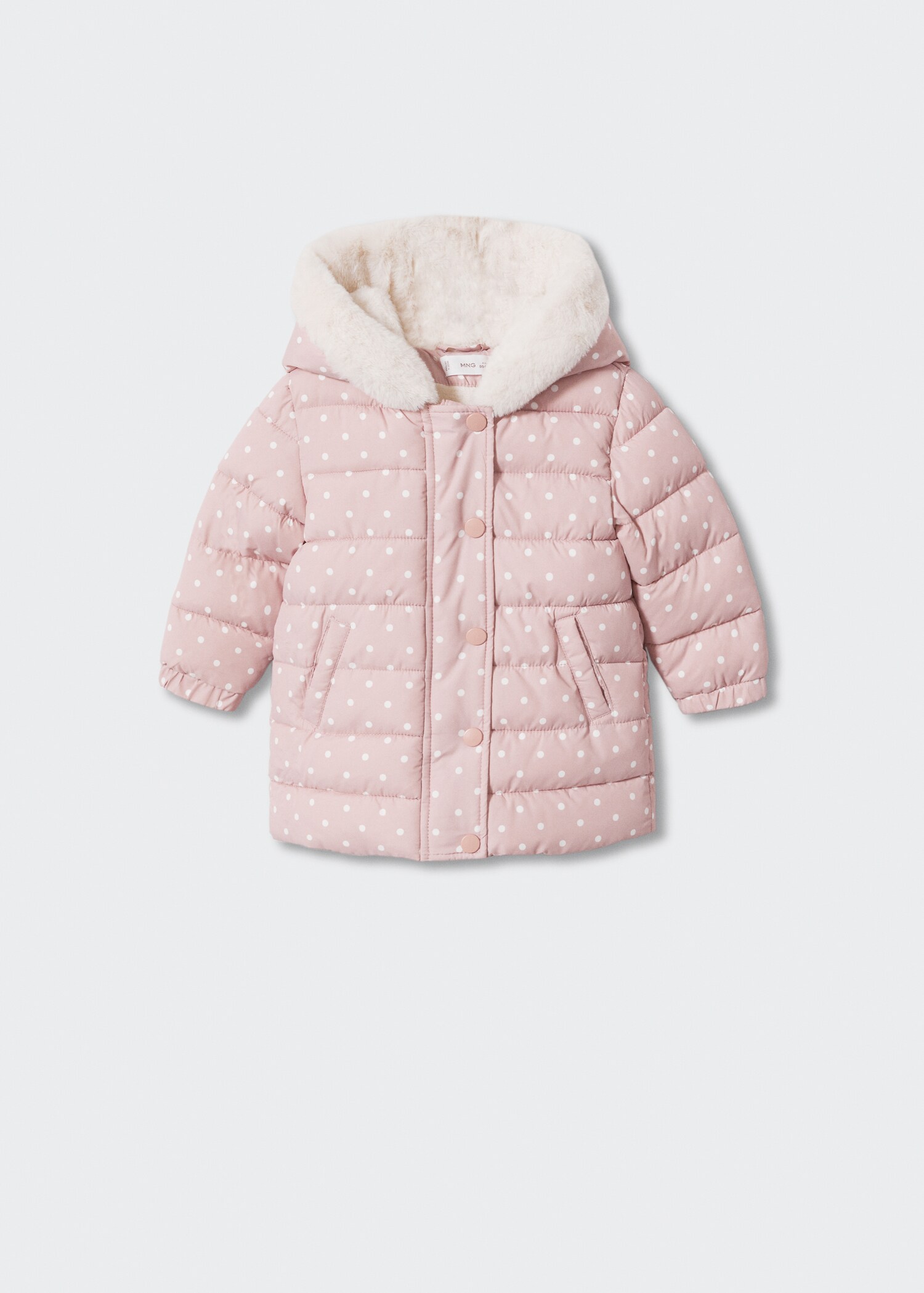 Faux-fur quilted coat - Article without model