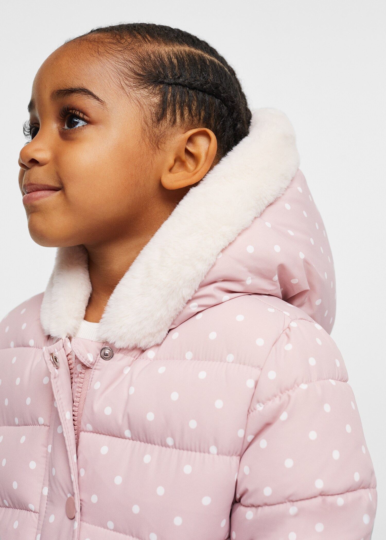 Faux-fur quilted coat - Details of the article 1