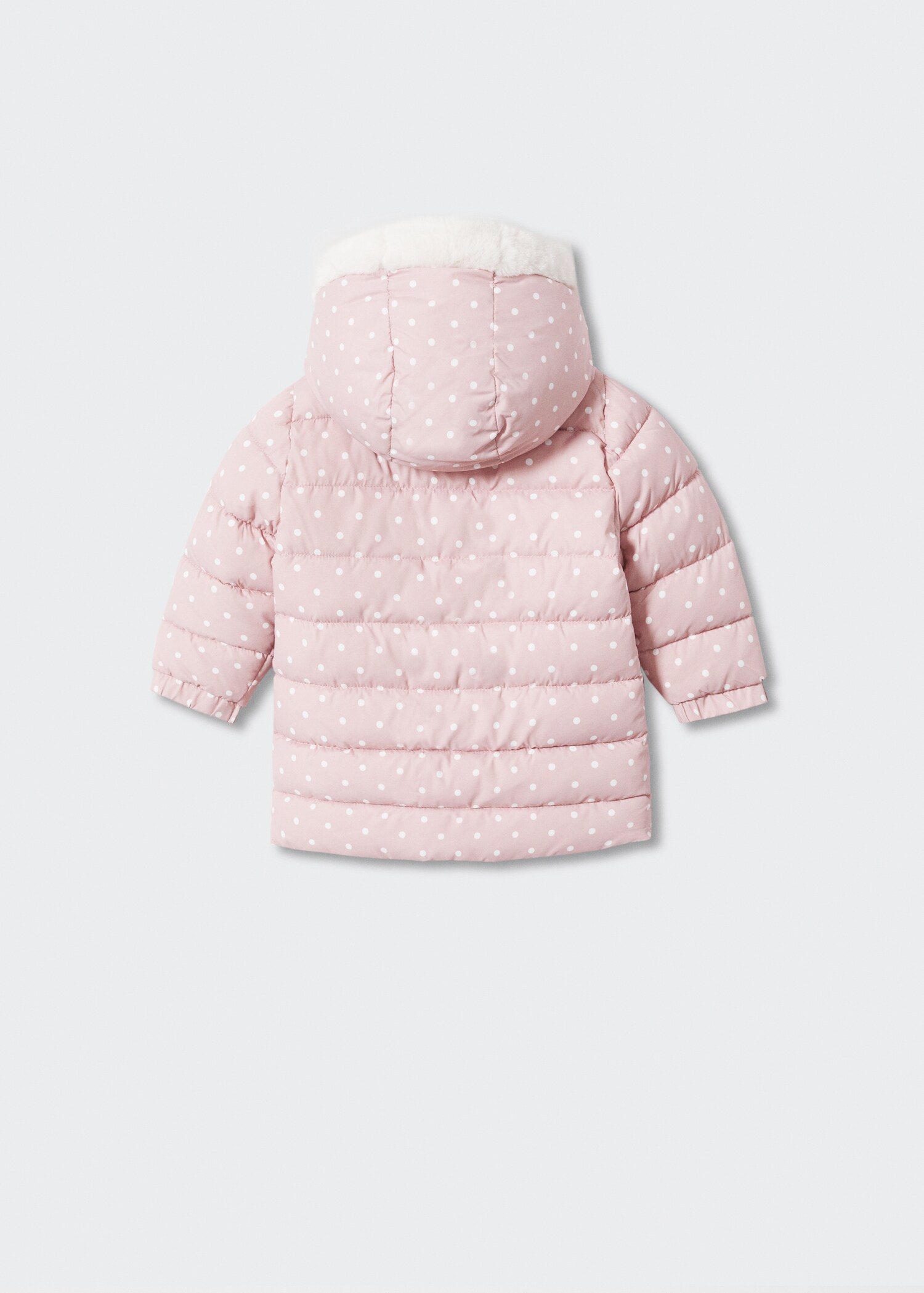Faux-fur quilted coat - Reverse of the article