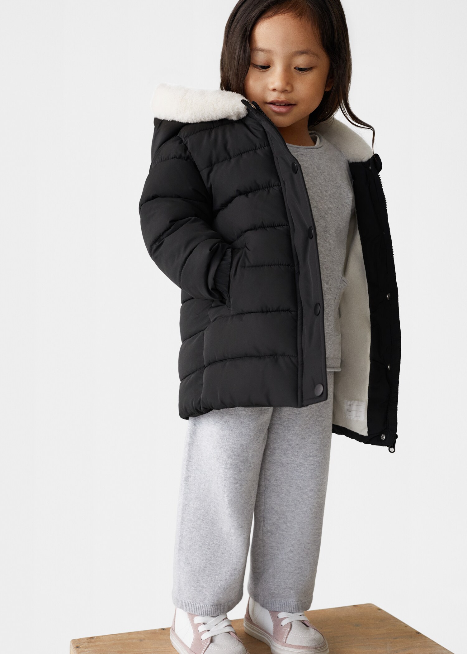 Faux-fur quilted coat - Details of the article 3