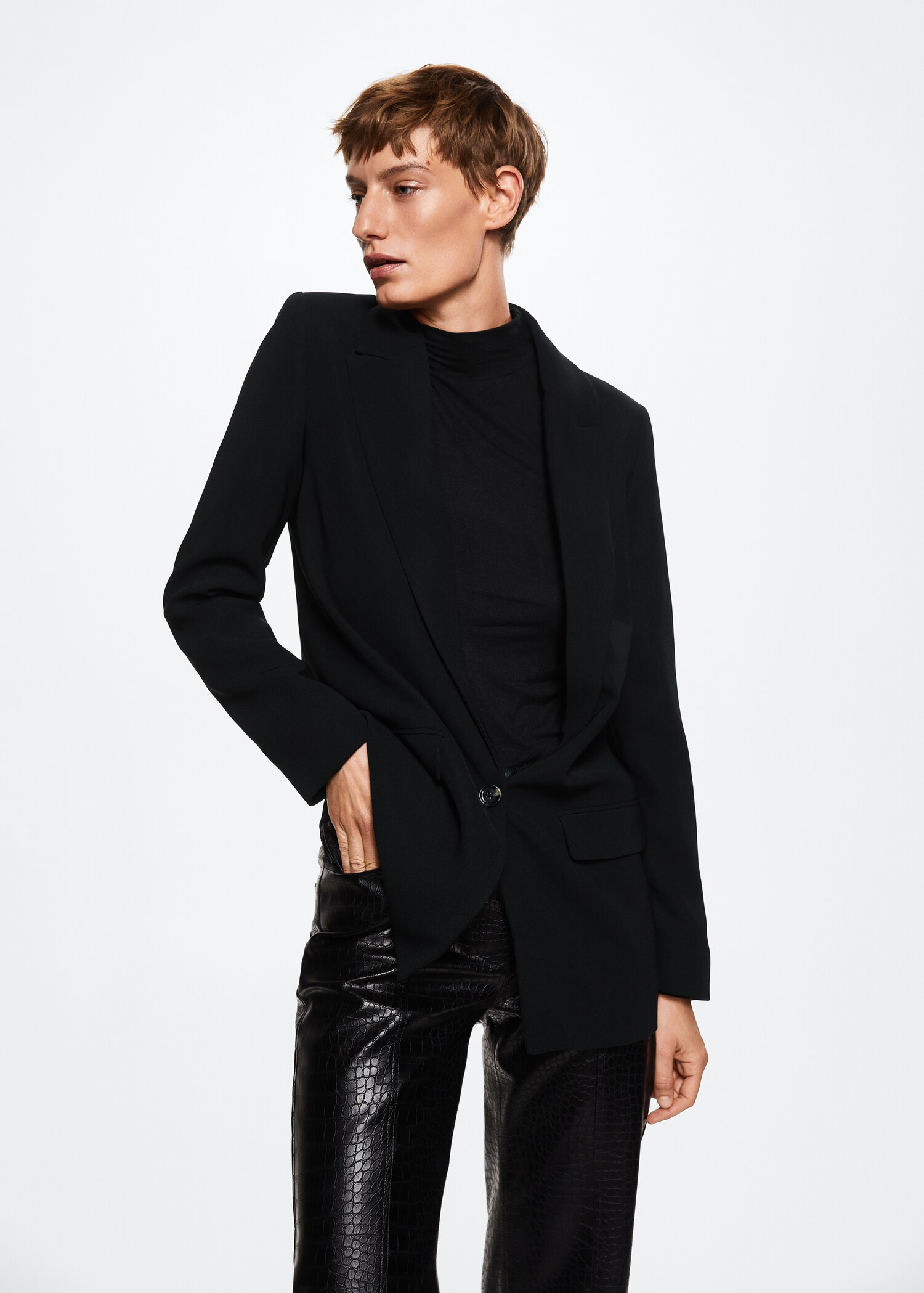 Flowy suit blazer - Medium plane