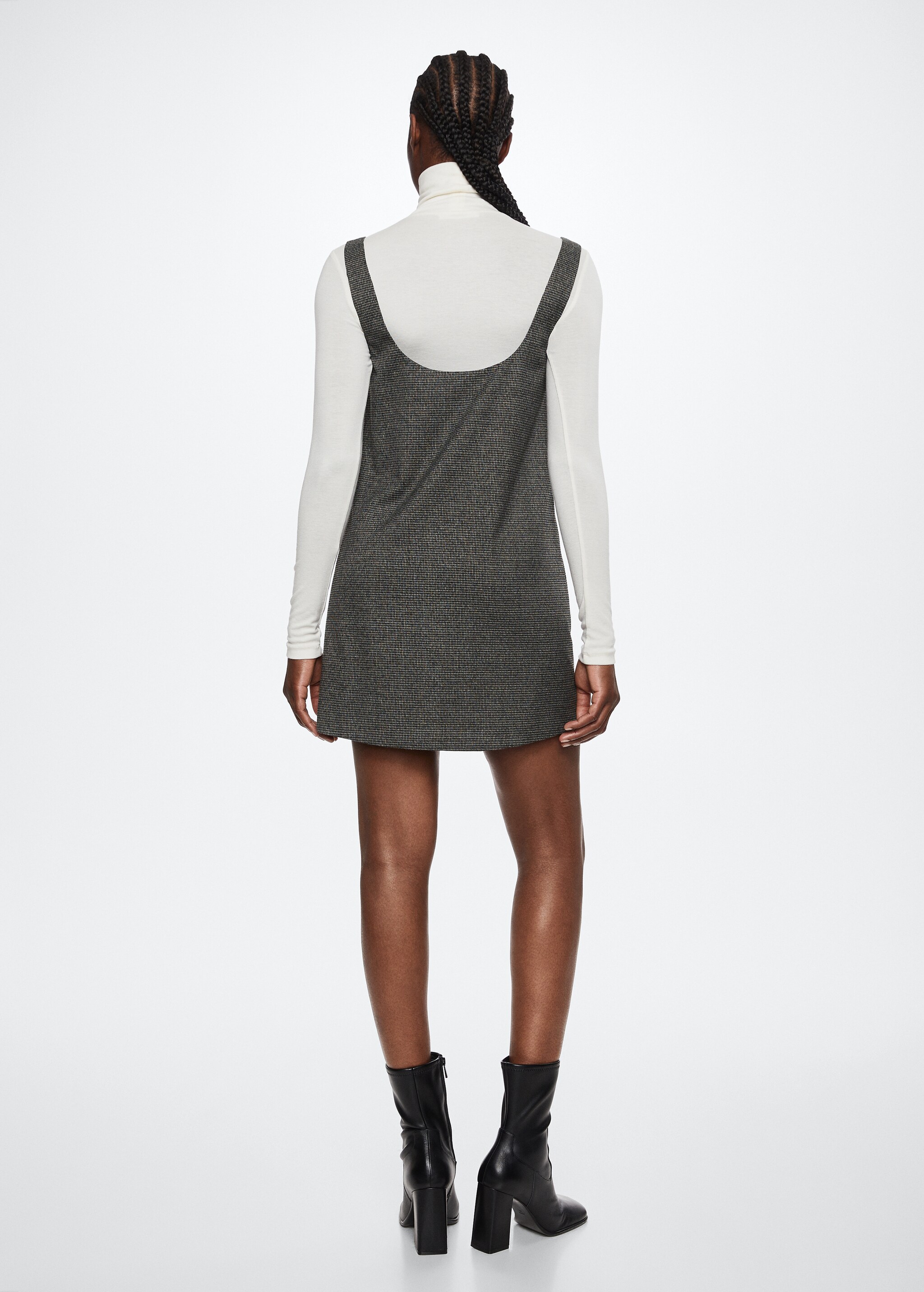 Checked pinafore dress - Reverse of the article