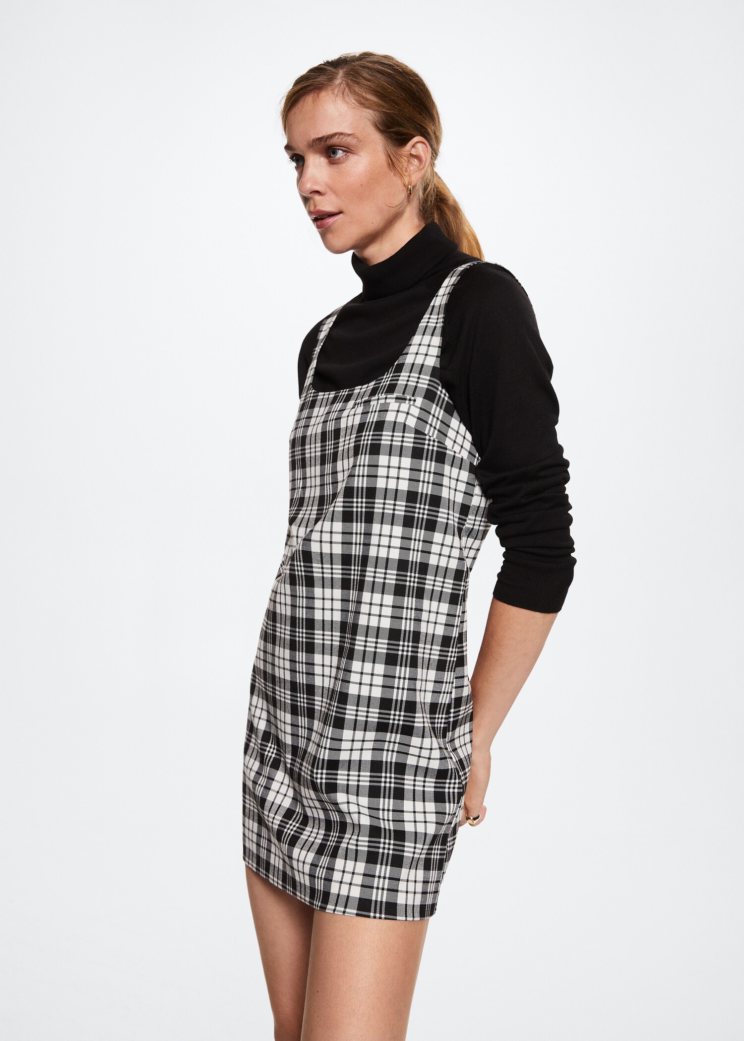 Checked pinafore dress - Medium plane
