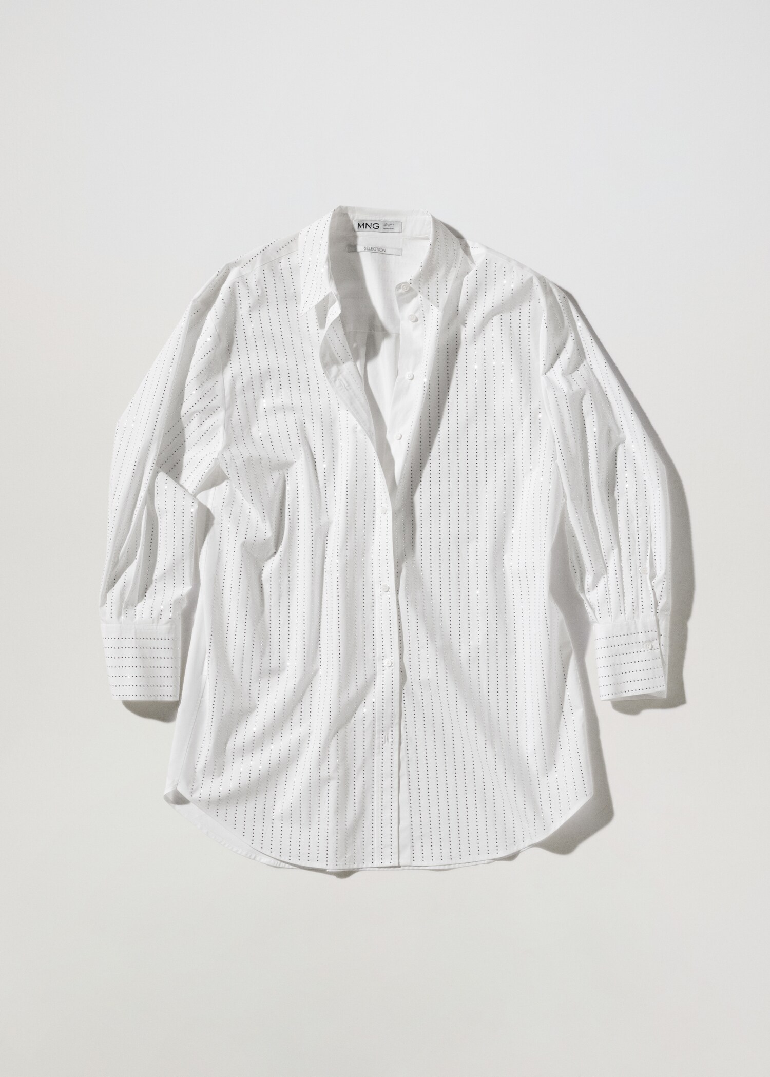 Skjorte i poplin med strass - Artikkel uten modell