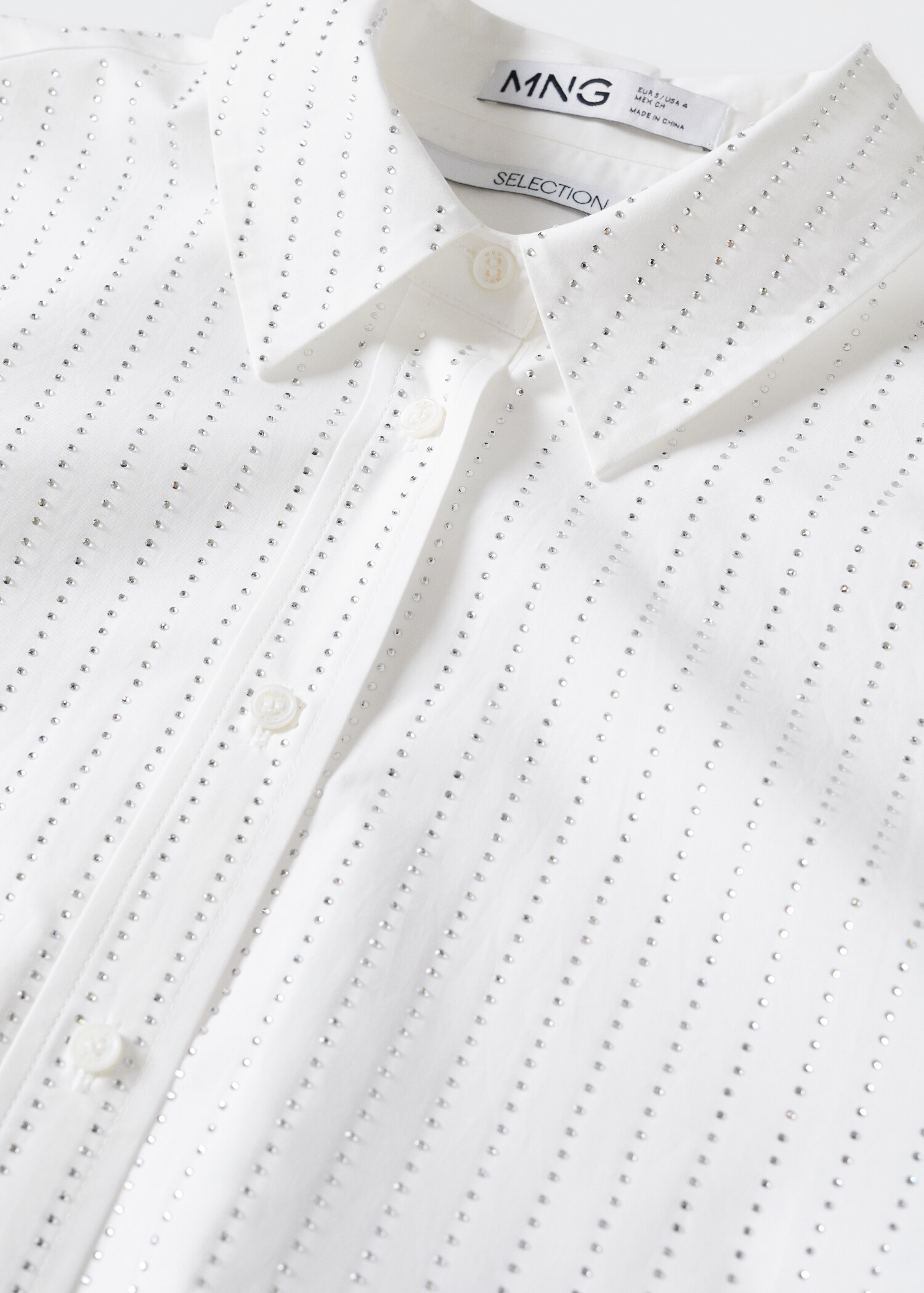 Skjorte i poplin med strass - Artikkeldetalj 8
