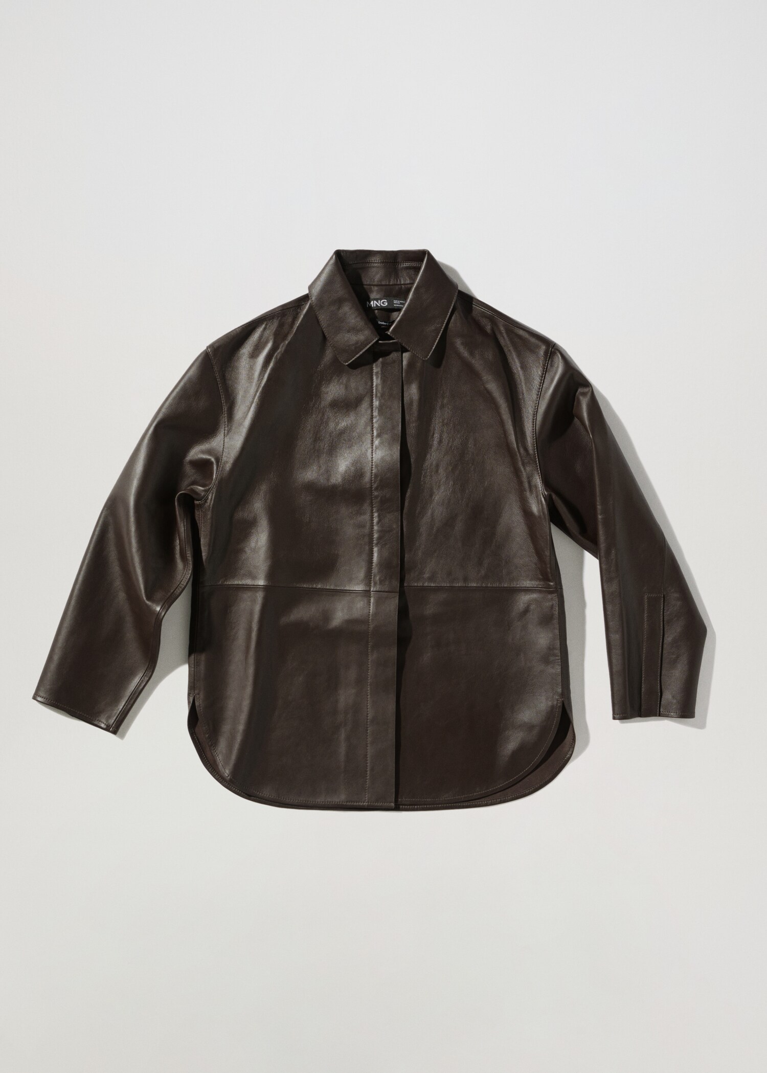 Oversize leather shirt - Article without model