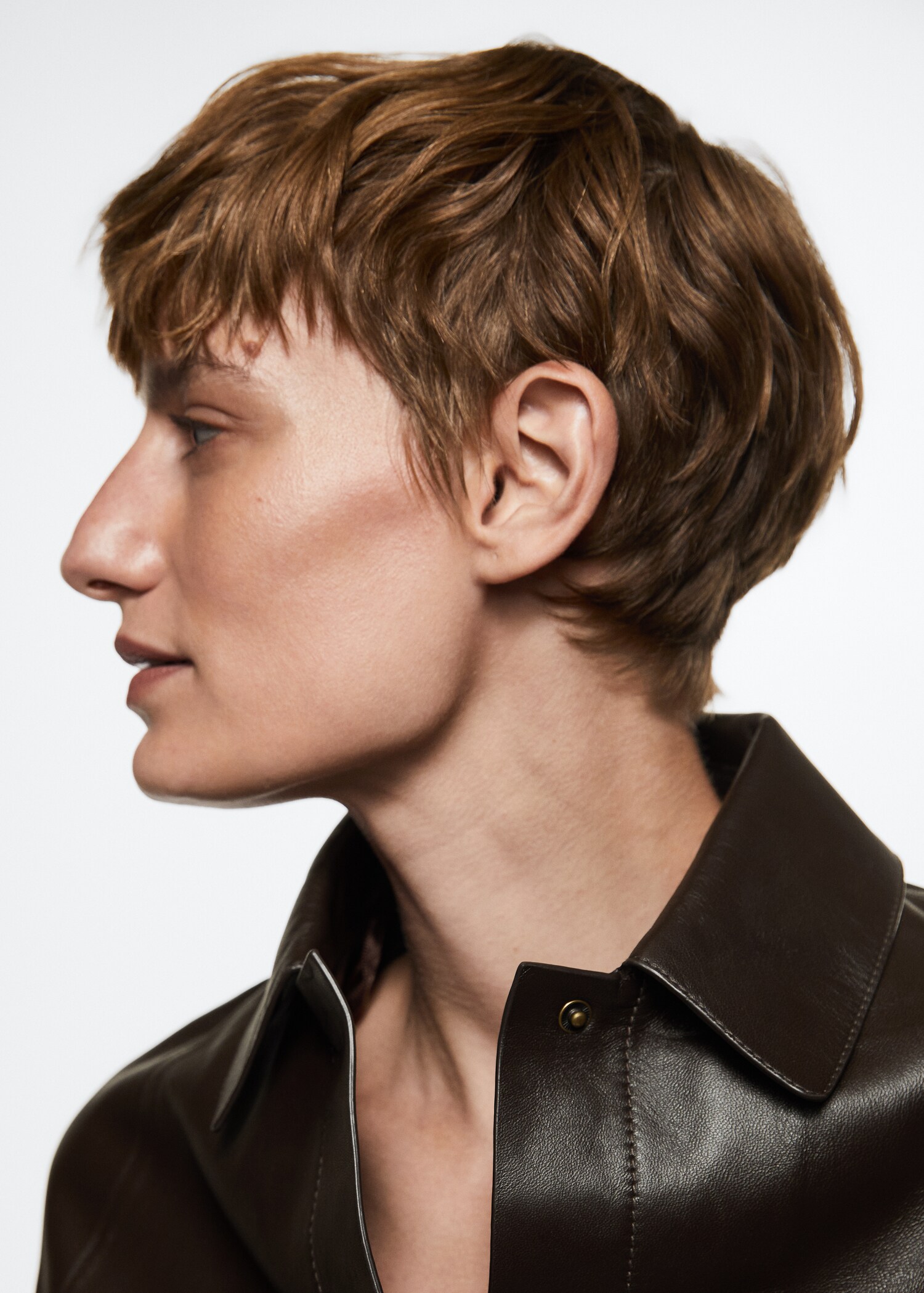 Oversize leather shirt - Details of the article 1