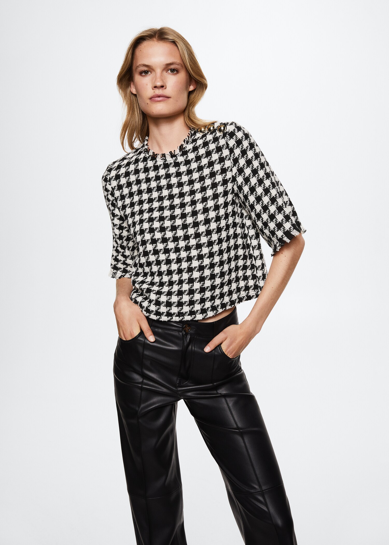 Tweed top with buttons - Medium plane