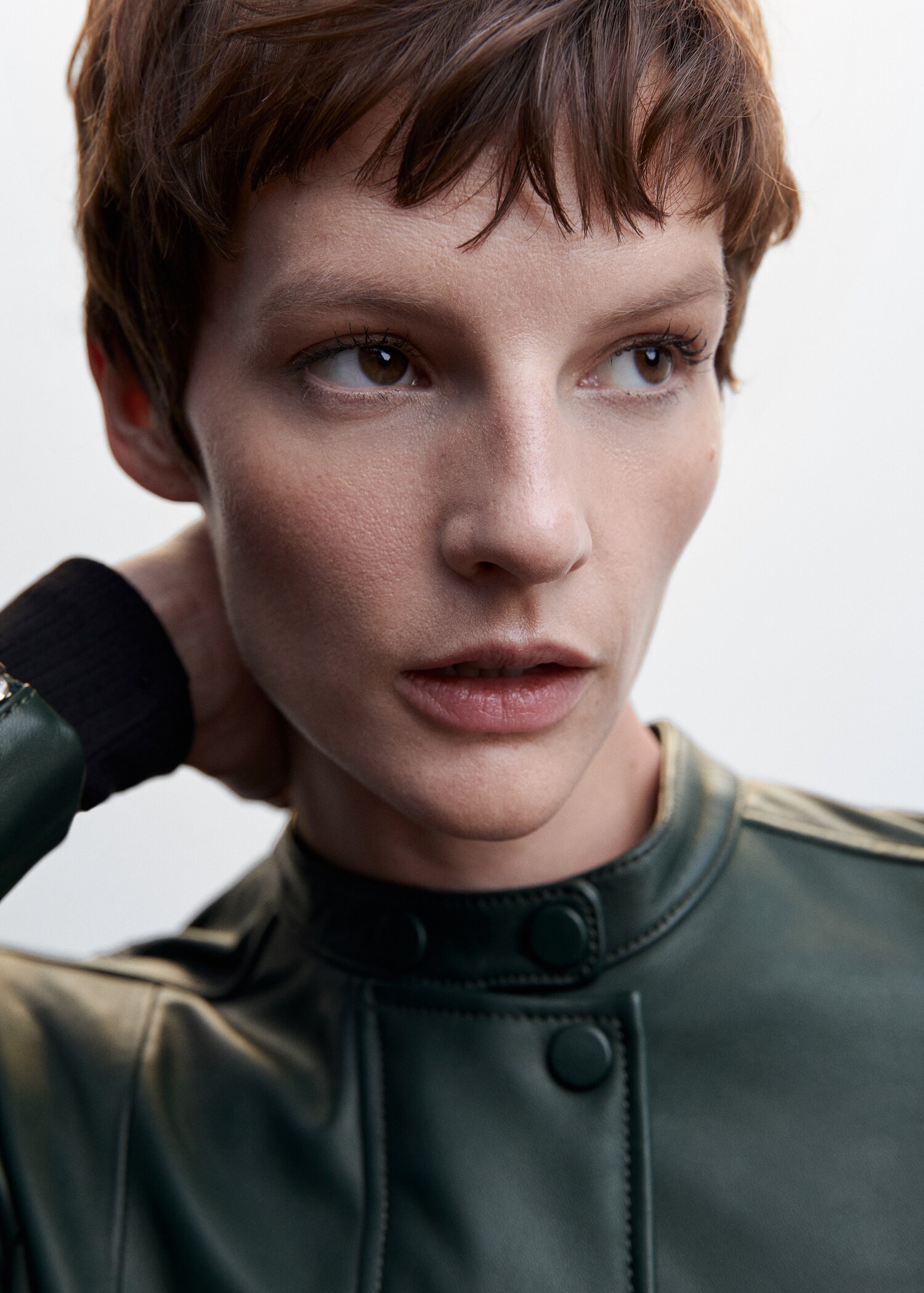 Leather biker jacket - Details of the article 1