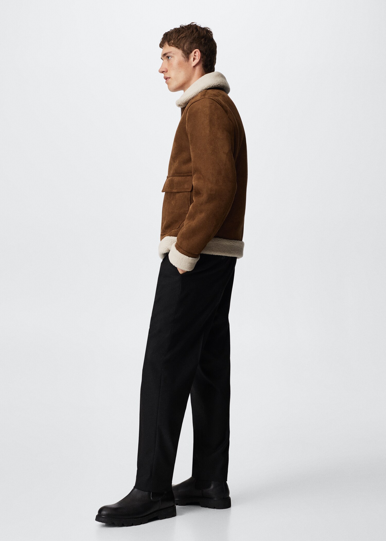 Blouson aviateur imitation mouton - Détail de l'article 2