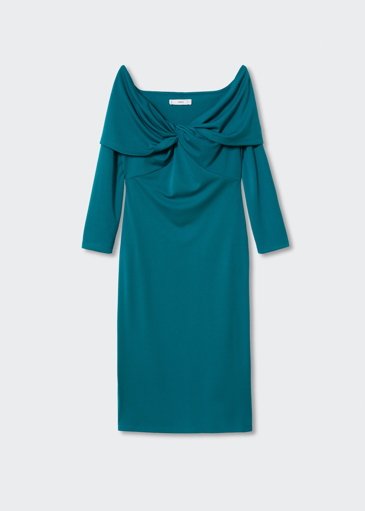 Kleid mit Bateau-Ausschnitt und Knoten - Artikel ohne Model