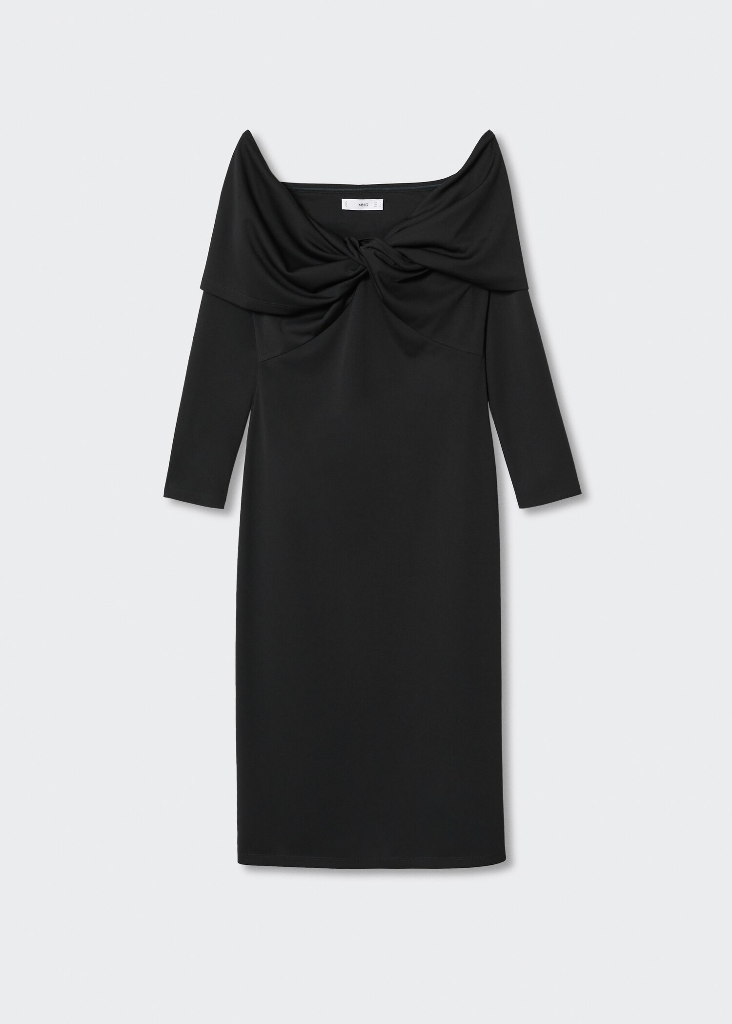 Kleid mit Bateau-Ausschnitt und Knoten - Artikel ohne Model