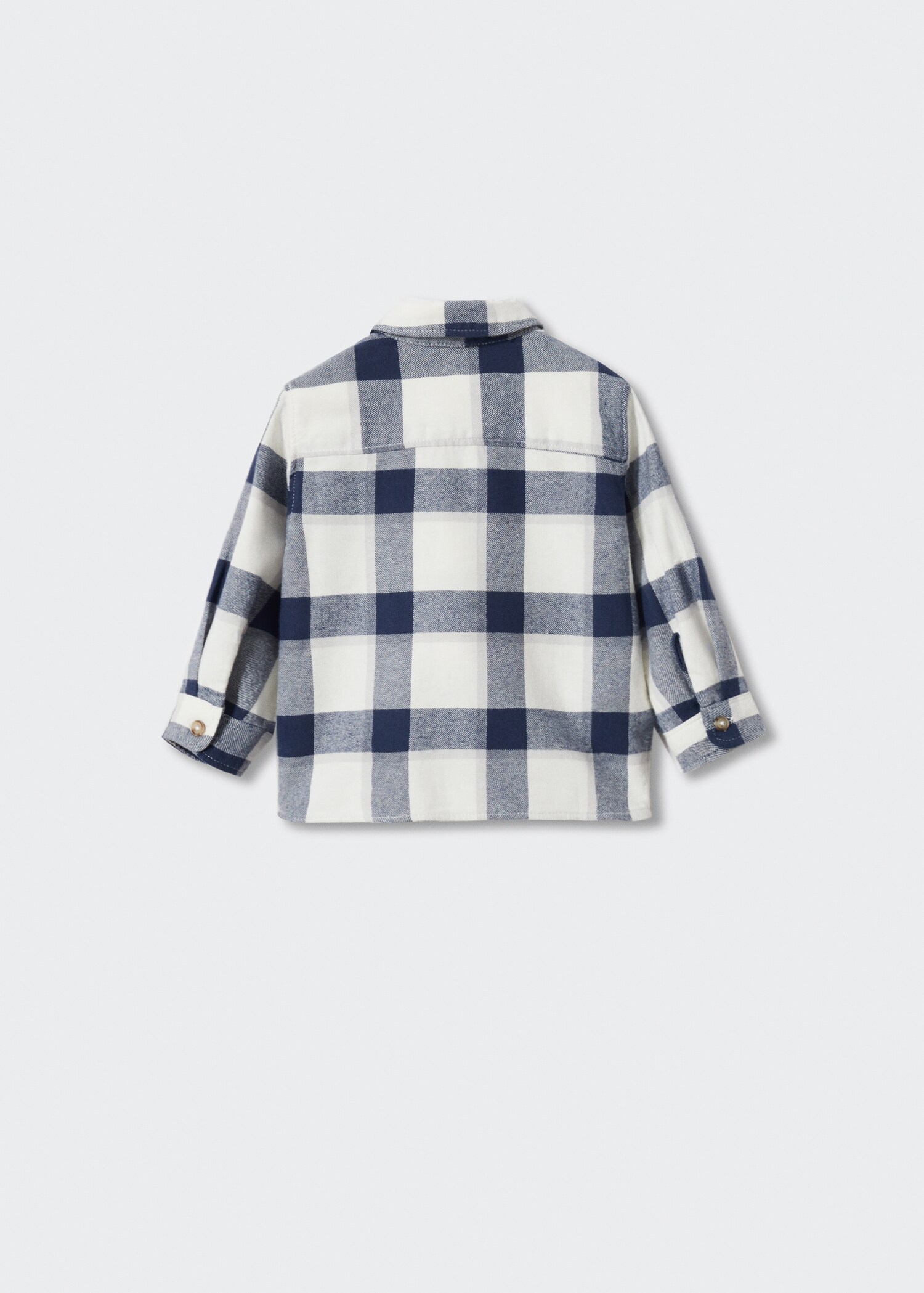 Camisa algodón cuadros - Reverso del artículo