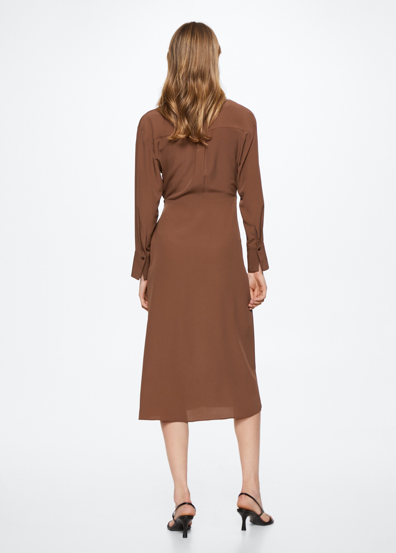 Knotted wrap dress - Reverse of the article