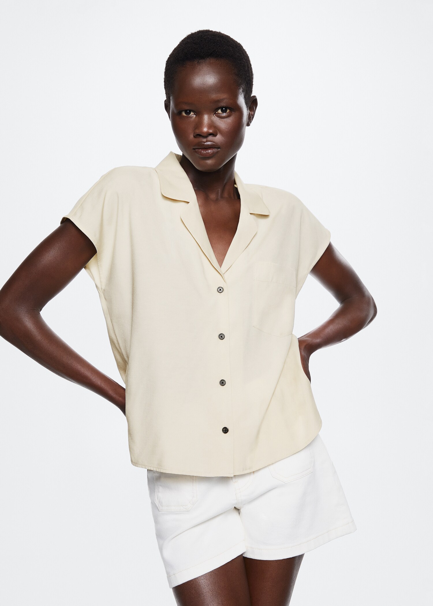 Pocket flowy shirt - Medium plane
