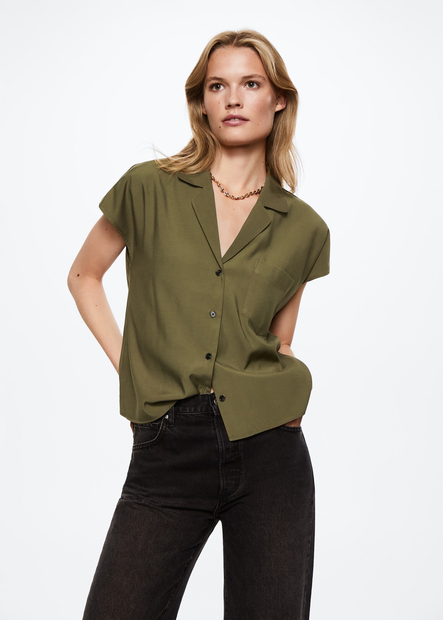 Pocket flowy shirt - Medium plane
