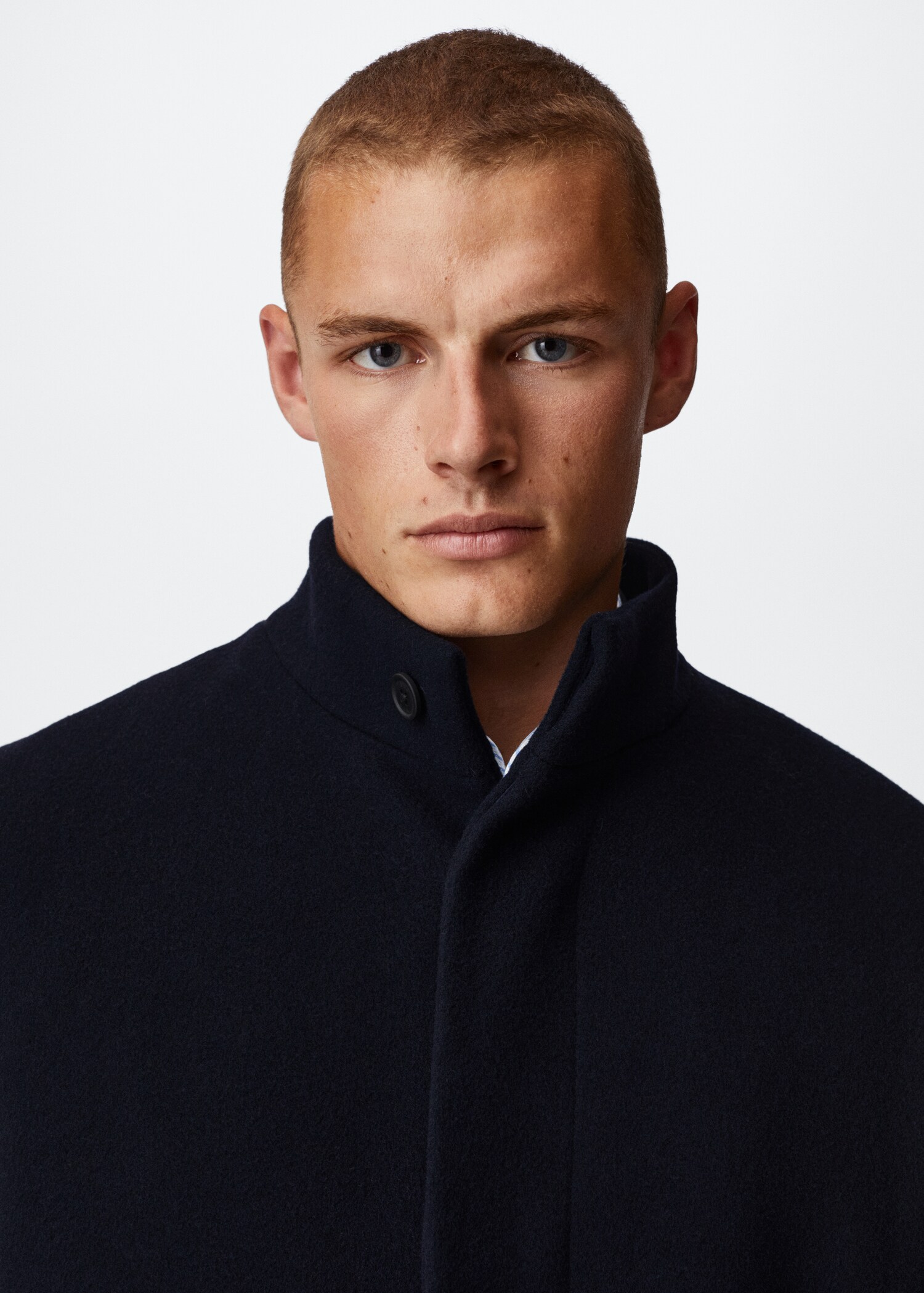 Wool funnel neck coat - Details of the article 4