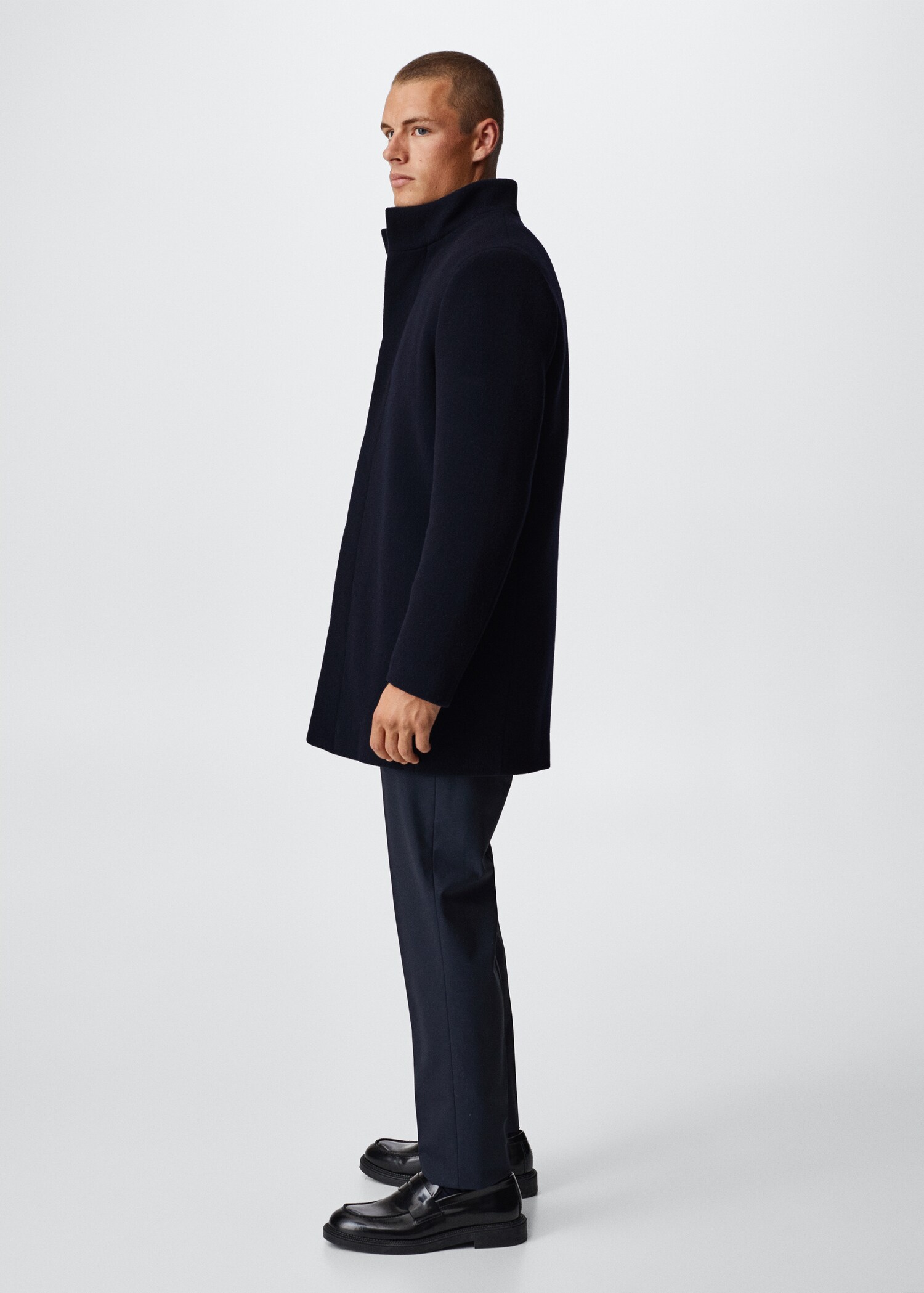 Wool funnel neck coat - Details of the article 6