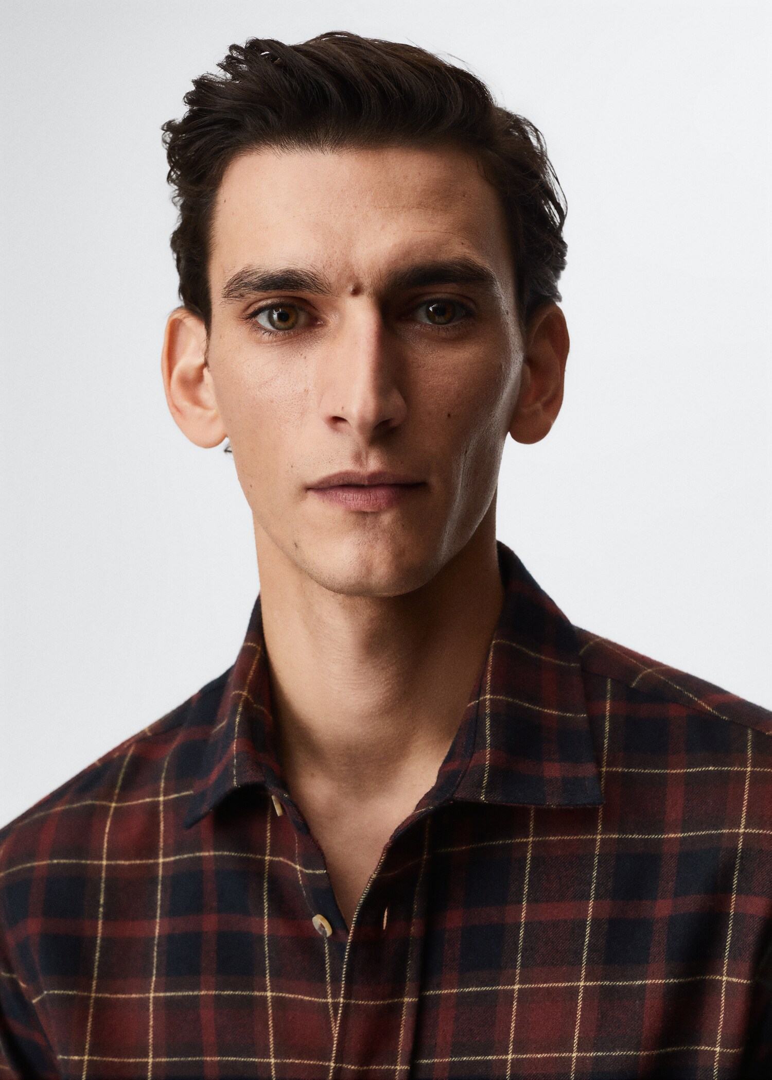 Camisa regular fit franela cuadros - Detalle del artículo 1